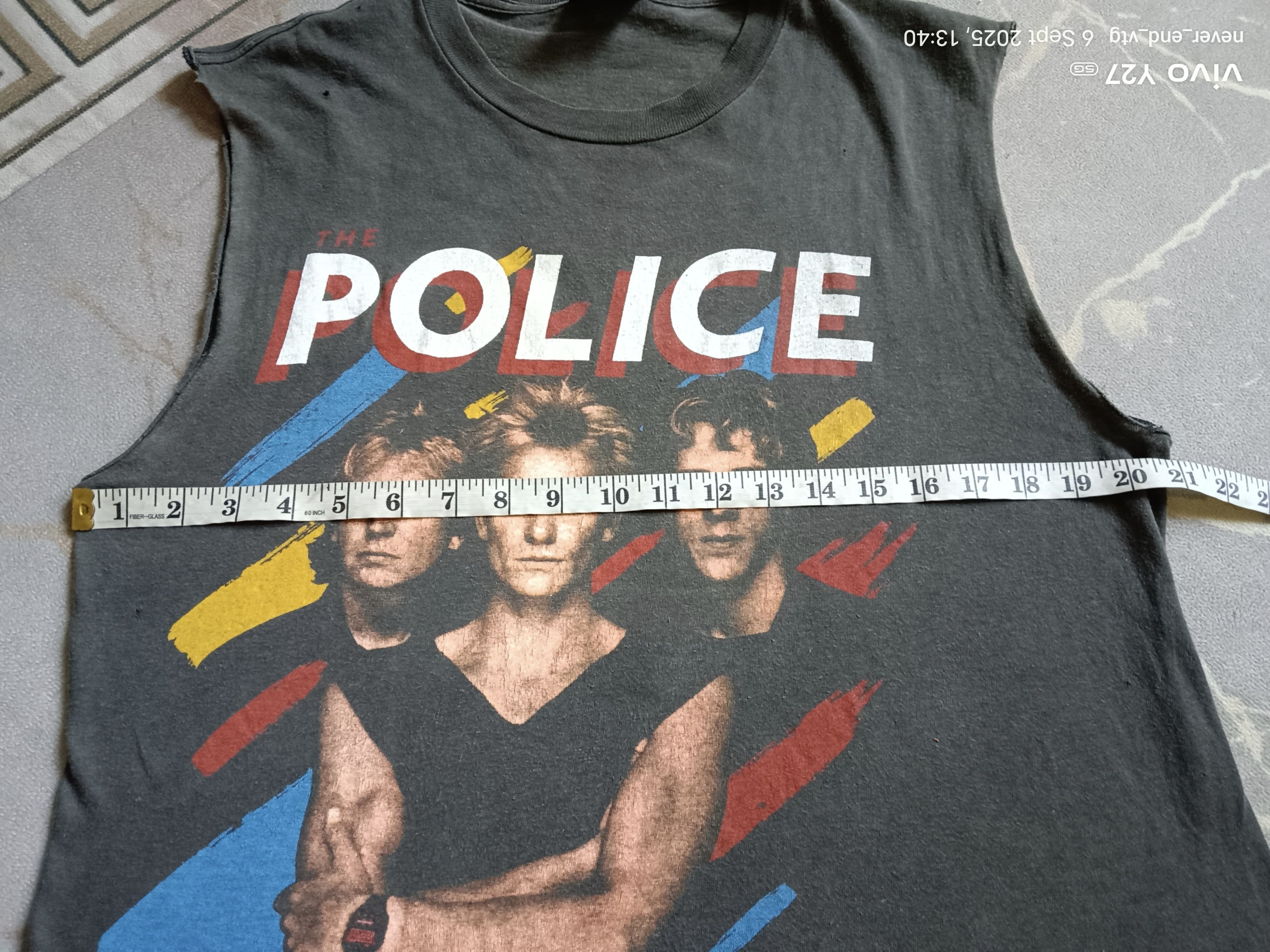 Band Tees VINTAGE POLICE SLEEVELESS Size US M / EU 48-50 / 2 - 8 Thumbnail