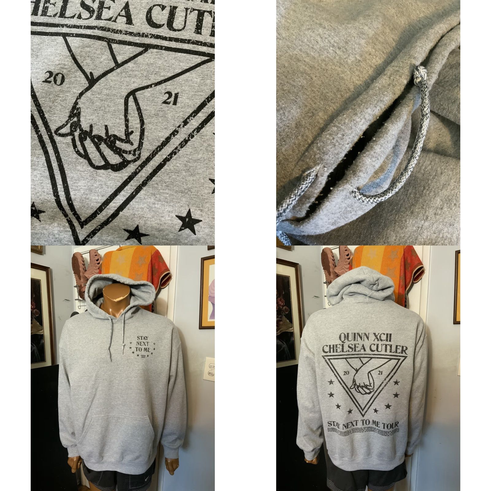 Vintage Chelsea Cutler Stay Next To Me Tour Quinn XCII Concert Official Merch Hoodie XL Size US XL / EU 56 / 4 - 8 Thumbnail
