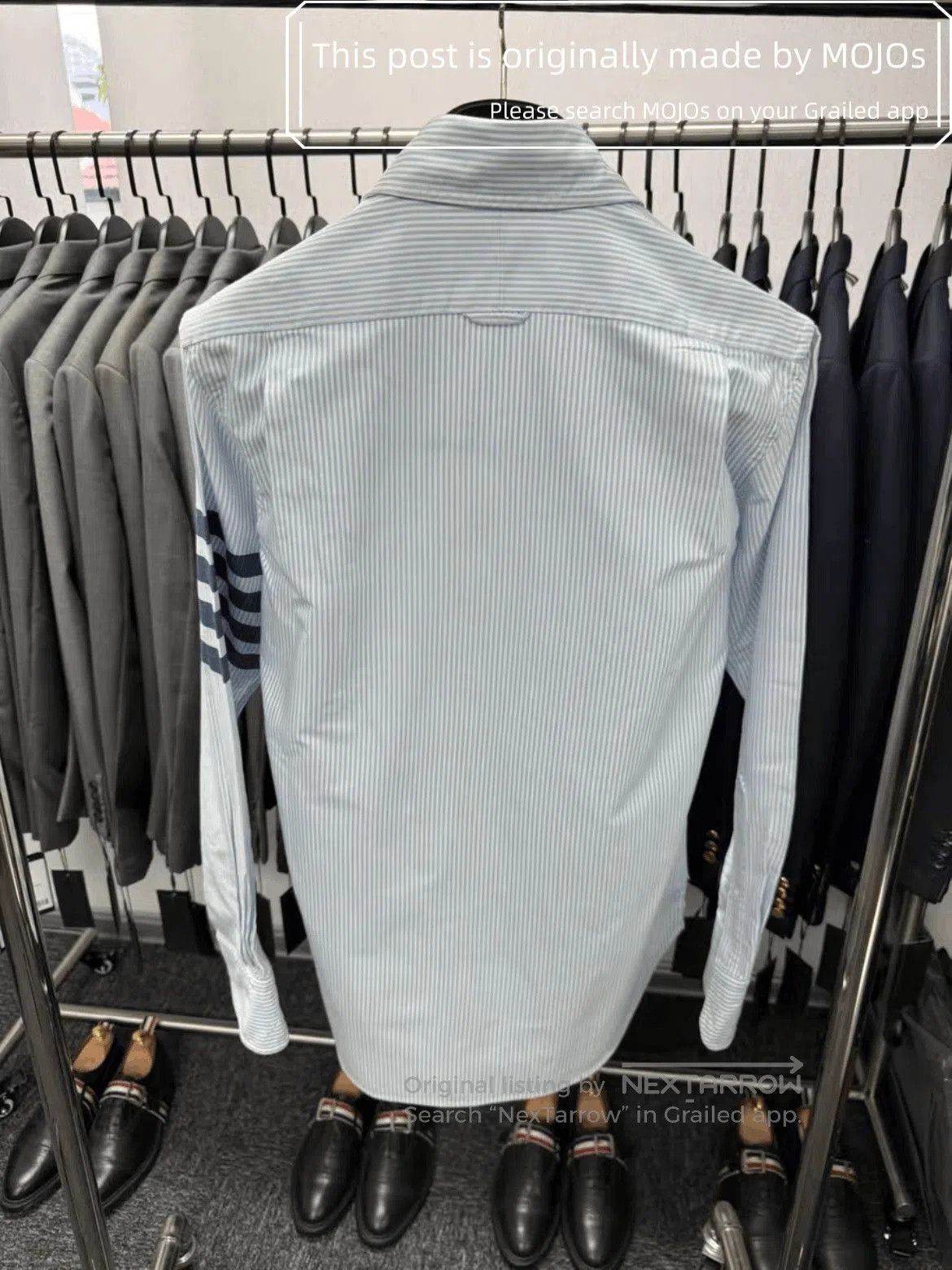 Thom Browne Sz 1 Thom Browne Light Blue Stripe Oxford Shirt. Size US S / EU 44-46 / 1 - 2 Thumbnail