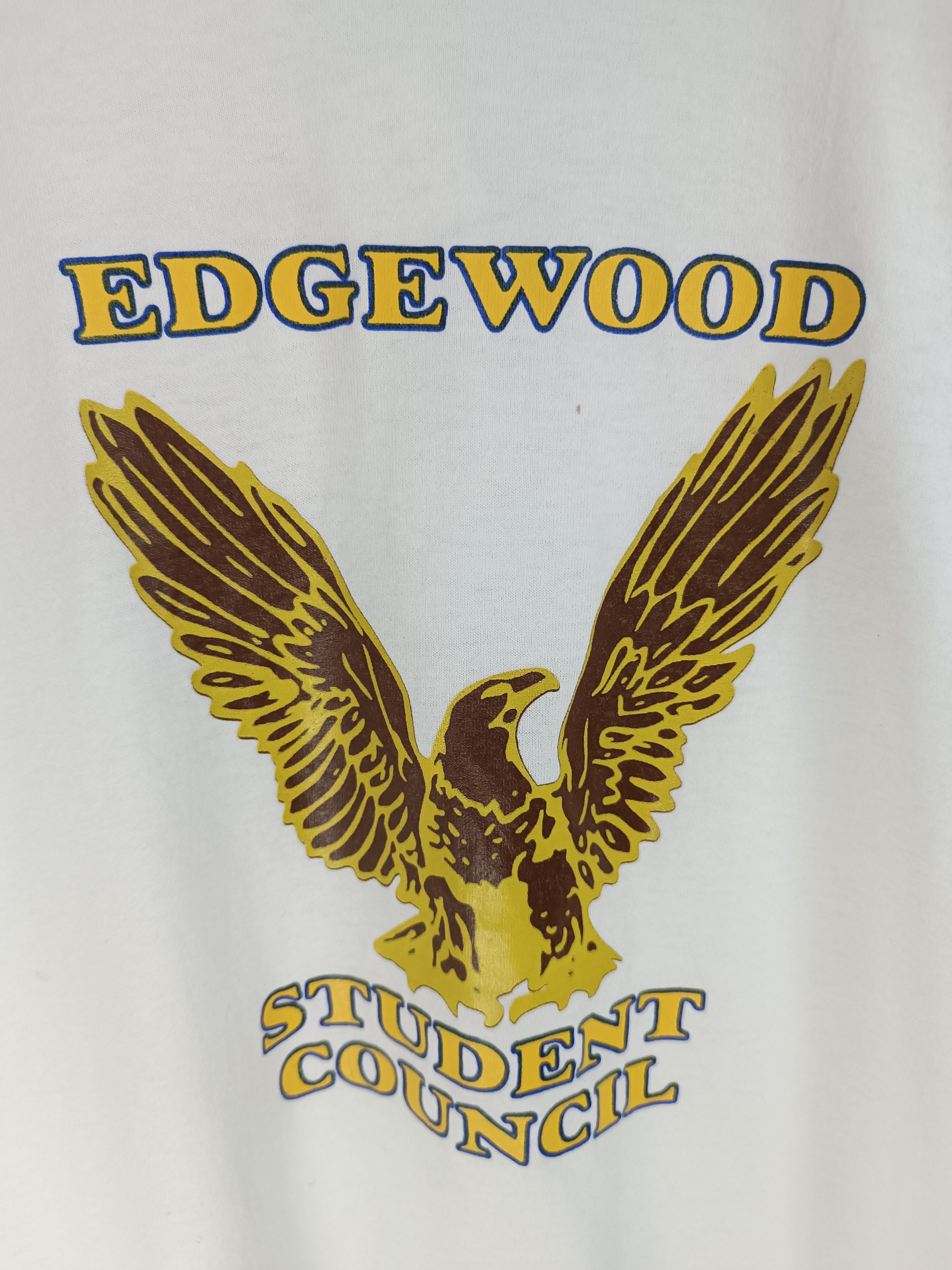 Fruit Of The Loom VINTAGE EARLY 90'S EDGEWOOD STUDENT COUNCIL TEE Size US M / EU 48-50 / 2 - 11 Thumbnail