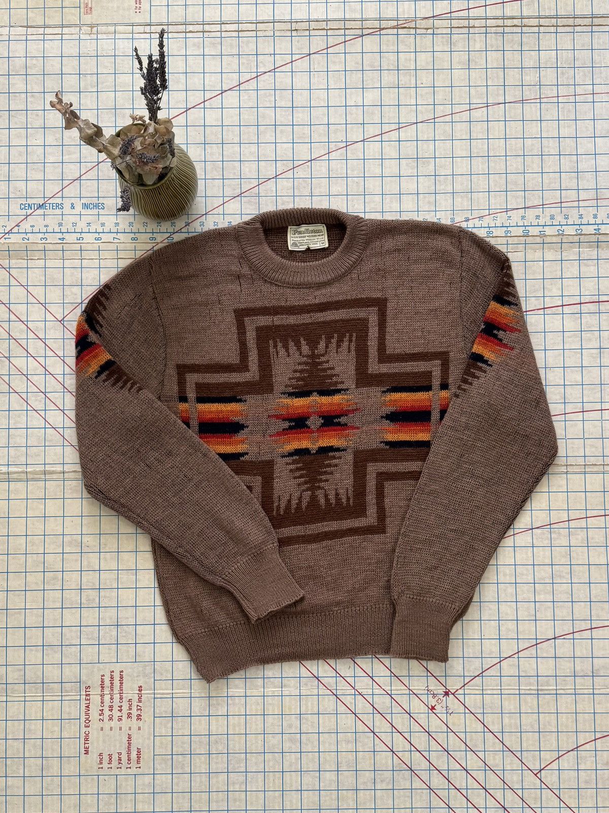 Pendleton Vintage 70’s Pendleton Knit Sweater Chief Joseph Pattern Size US M / EU 48-50 / 2 - 7 Thumbnail