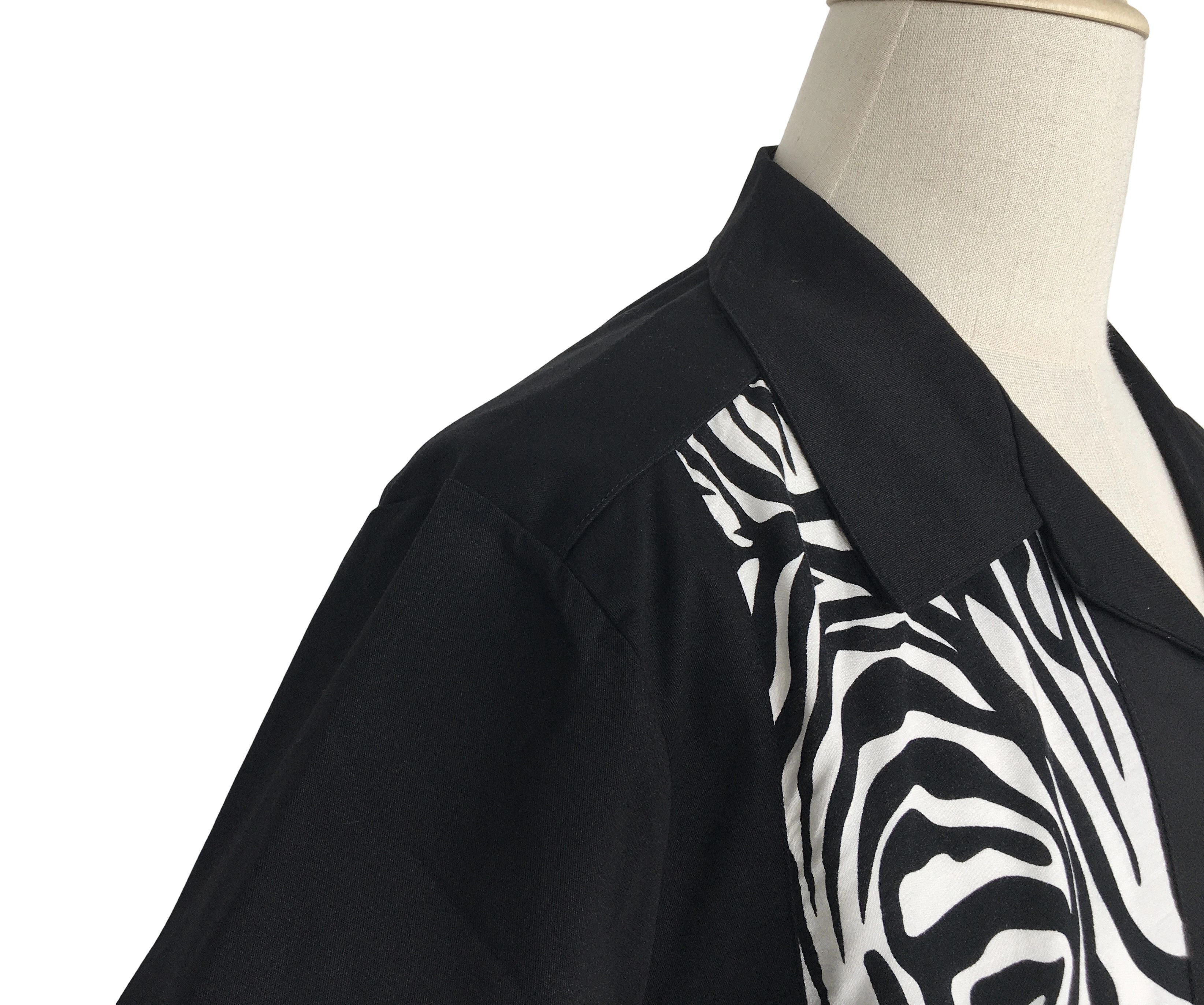 Other Pocket Black Men Shirts Contrast zebra Pattern Size US XL / EU 56 / 4 - 4 Thumbnail