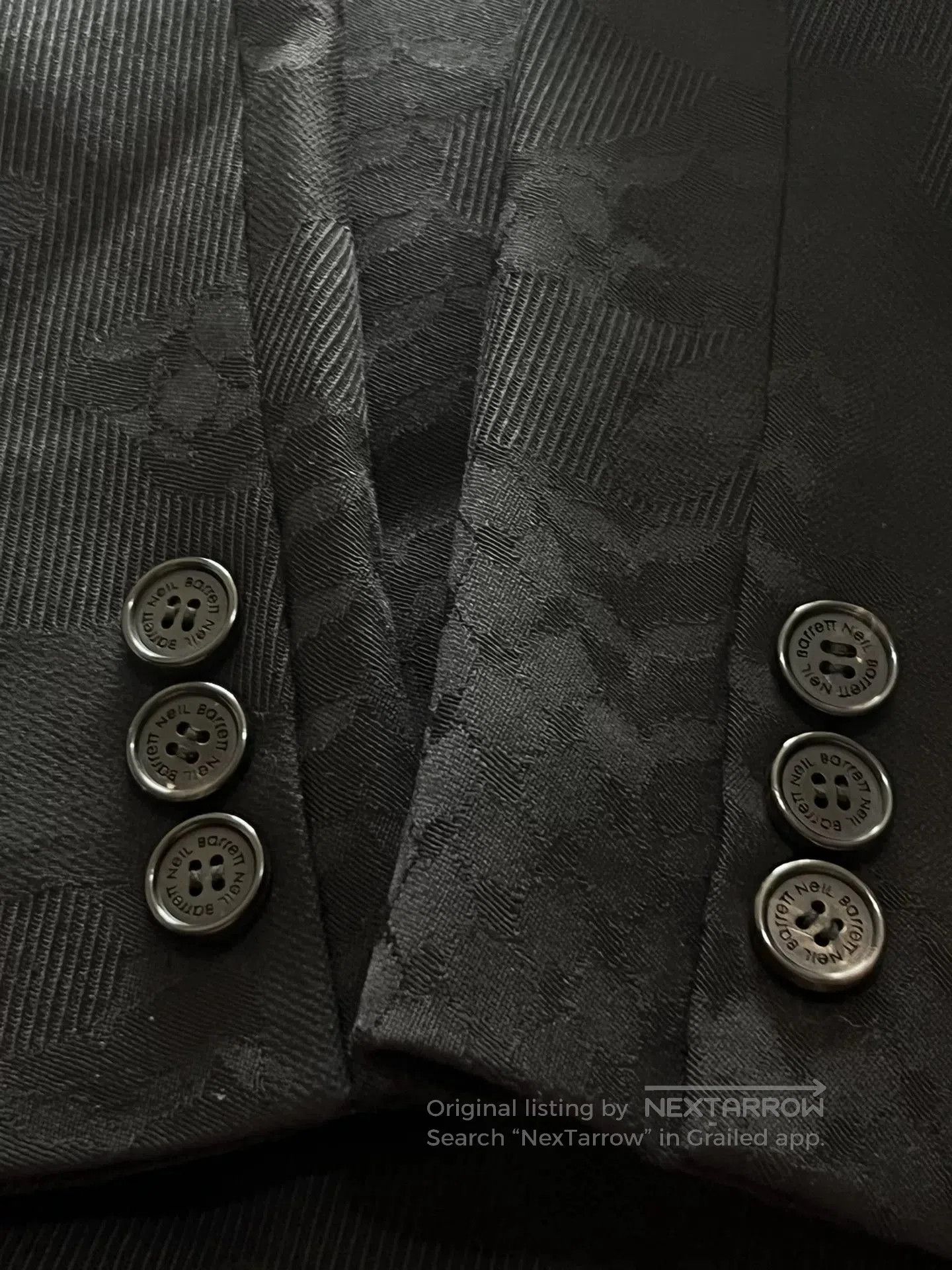 Neil Barrett Neil Barrett Black Patterned Blazer. Size US S / EU 44-46 / 1 - 4 Thumbnail