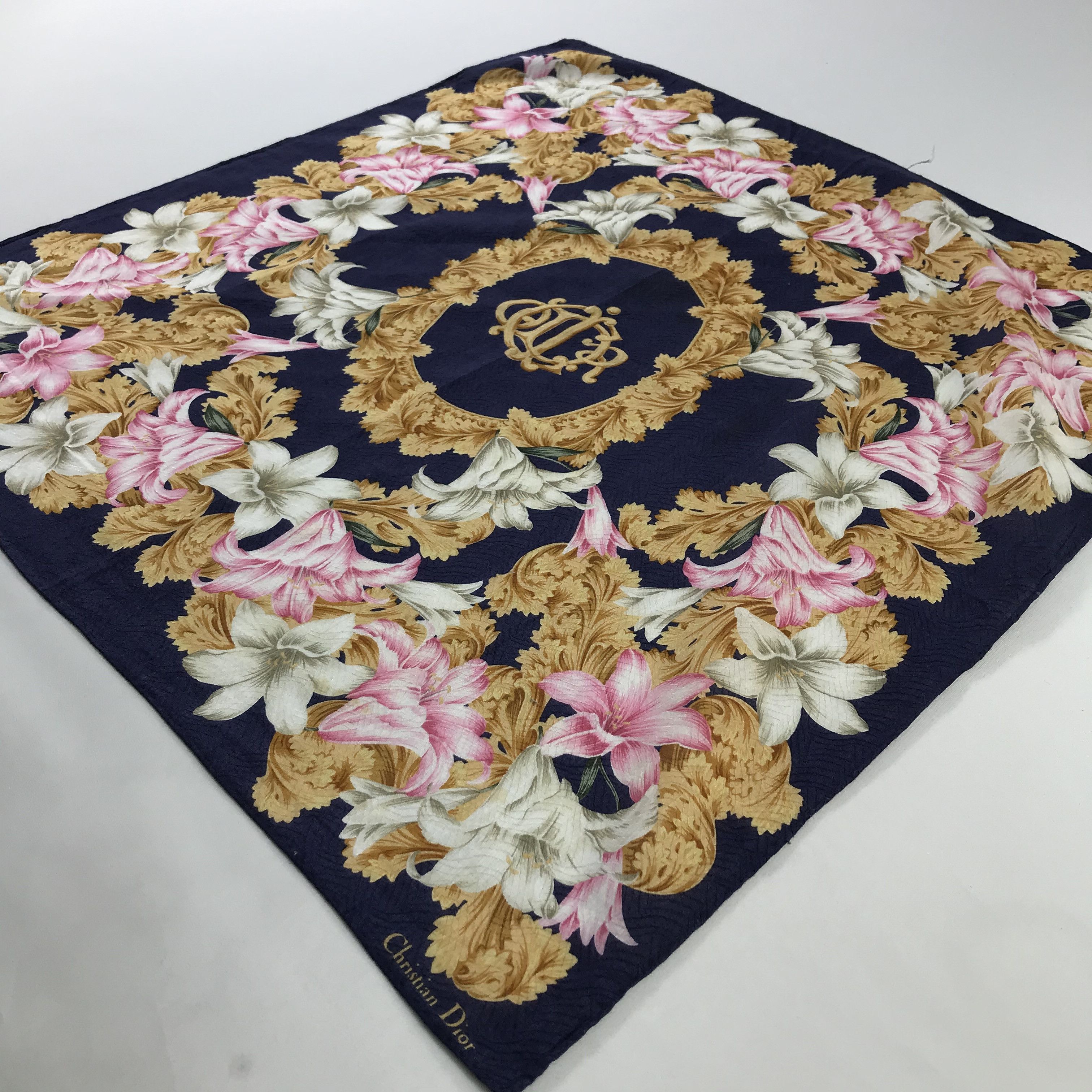 Christian Dior Monsieur × Vintage Christian Dior Bandana / Handkerchief / Neckerchief - S583 Size ONE SIZE - 2 Thumbnail