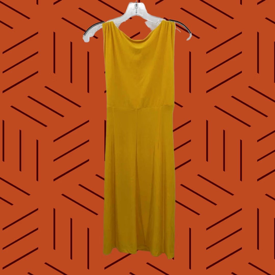 Vintage Lauren Short Sleeveless Dress Yellow 6 Regular Women Size 28" / US 6 / IT 42 - 1 Thumbnail