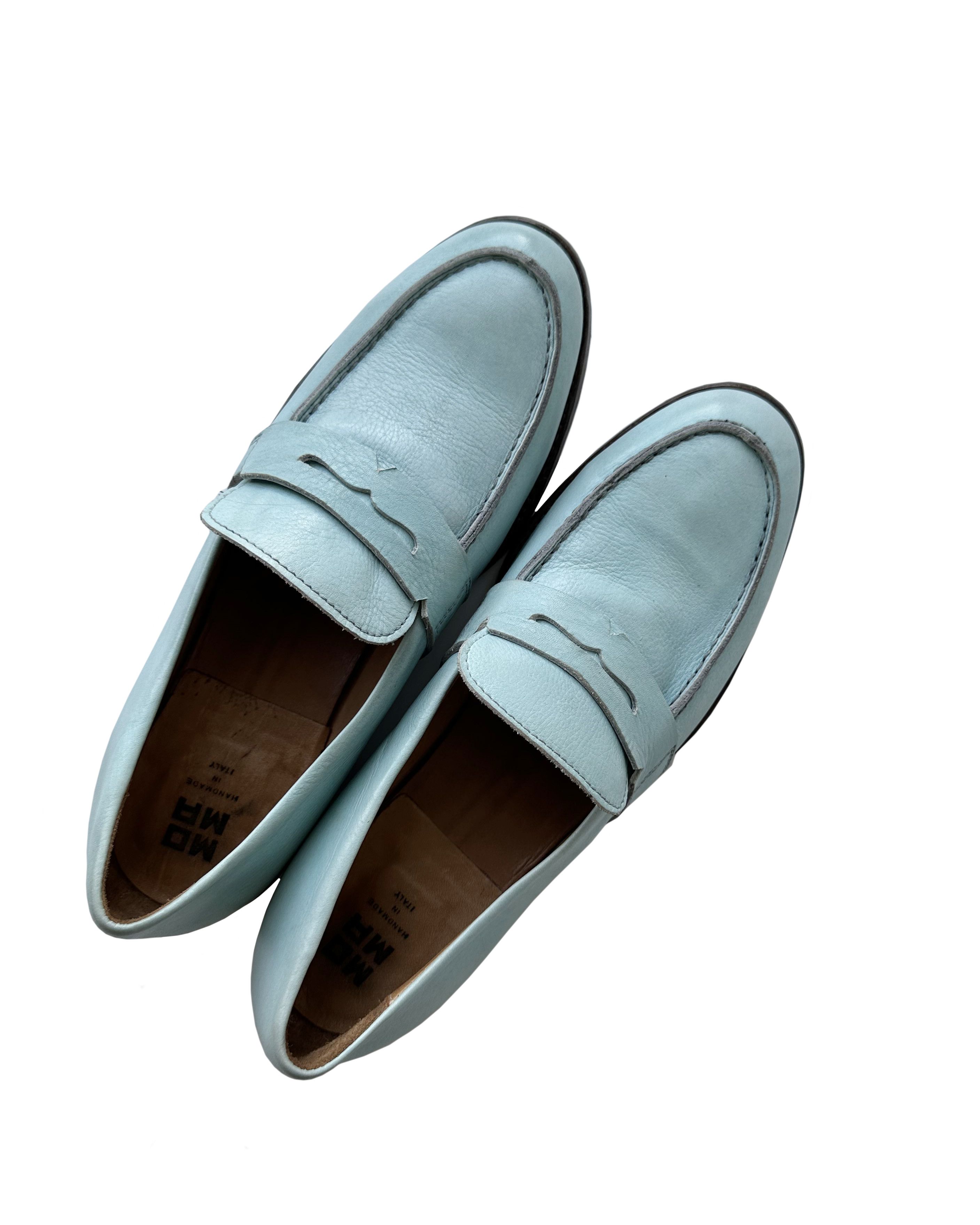MoMA MOMA baby blue leather penny loafers Size US 8 / EU 41 - 4 Thumbnail