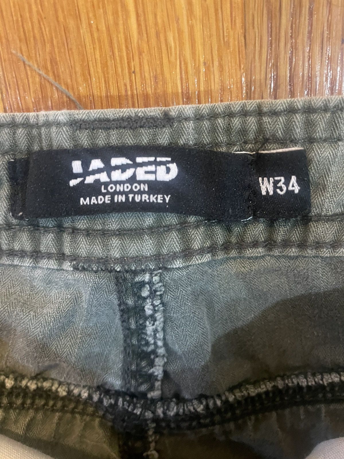 Jaded London Green Khaki Cargos Size US 34 / EU 50 - 2 Thumbnail