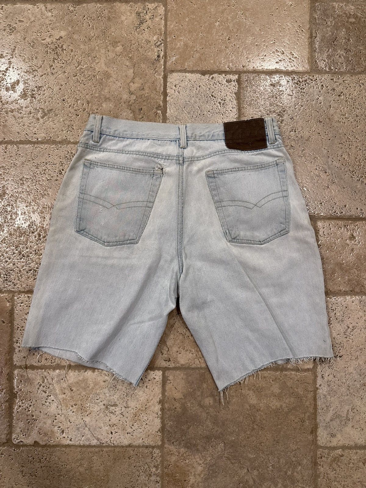 Bugle Boy × Vintage Vintage Bugle Boy Painter Light Wash Denim Jean Shorts Jorts Size US 34 / EU 50 - 4 Thumbnail