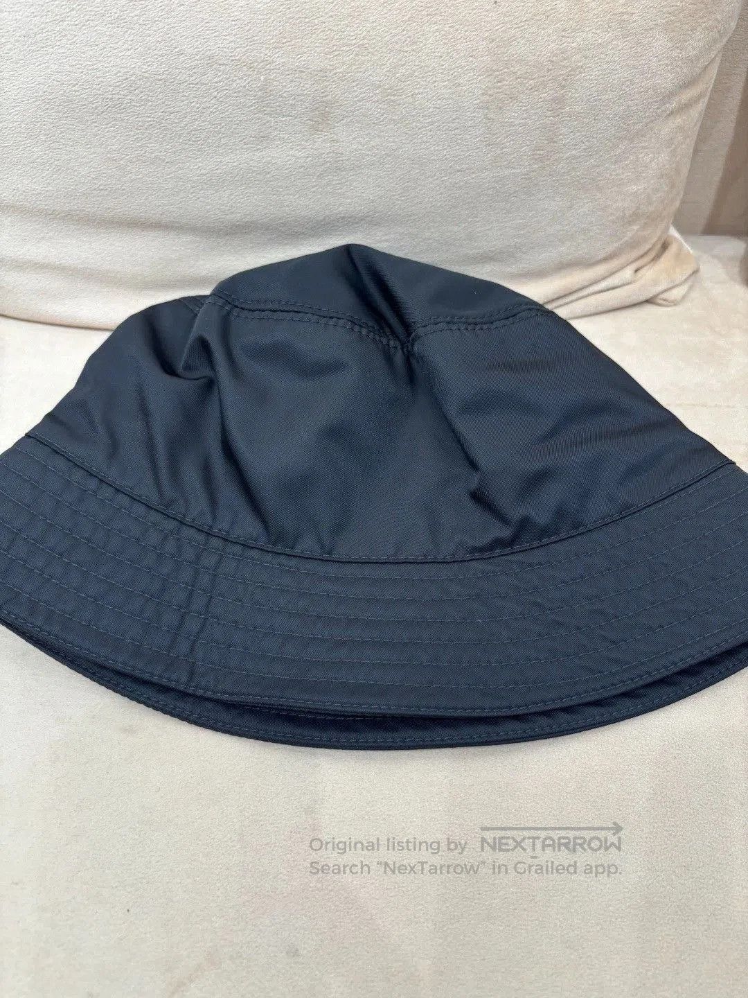 Prada Prada Black Bucket Hat with Triangle Logo. Size ONE SIZE - 3 Thumbnail