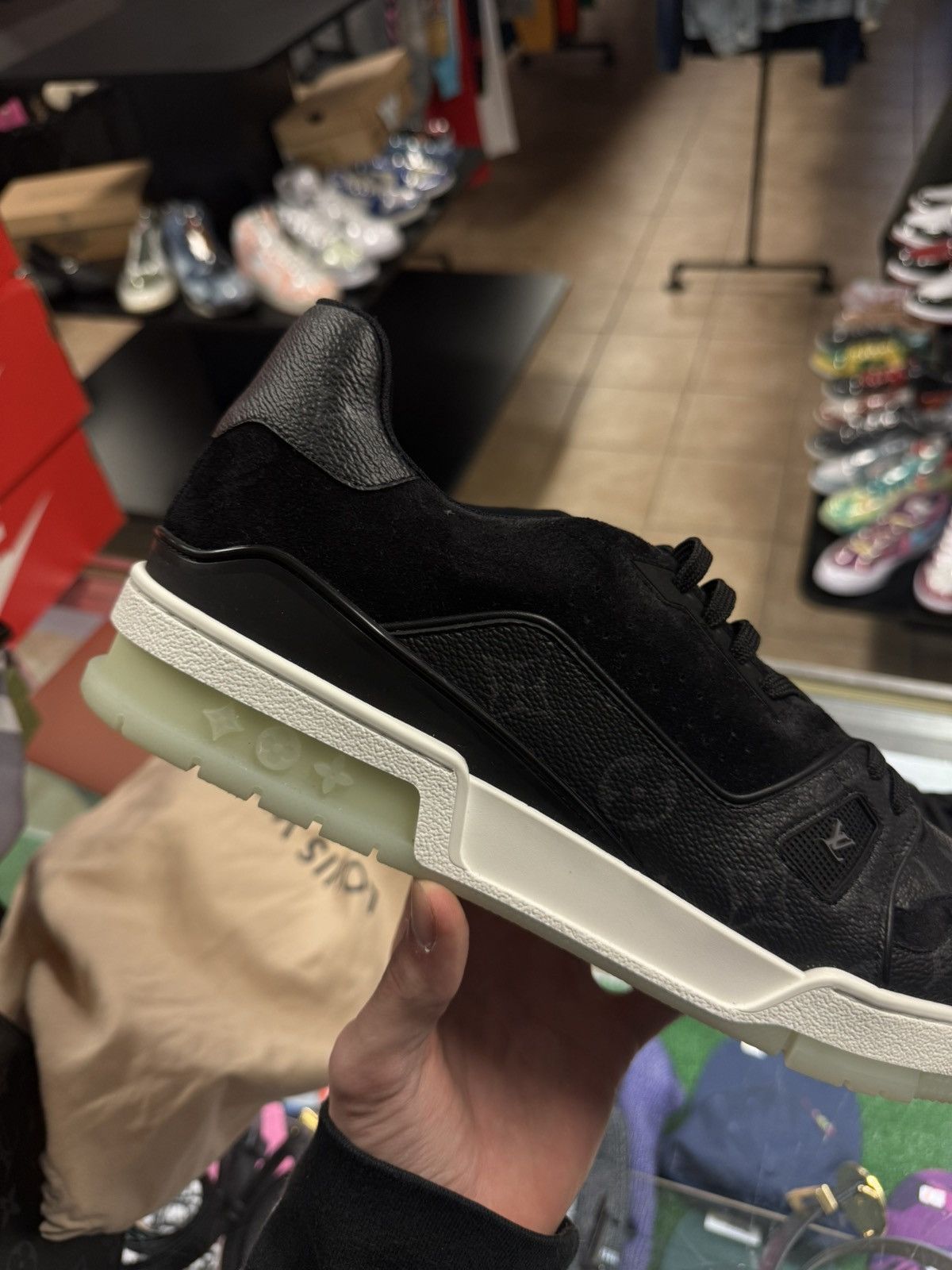 Louis Vuitton Louis Vuitton Black Trainer Size UK11/12US $1370 Retail Size US 12 / EU 45 - 3 Thumbnail