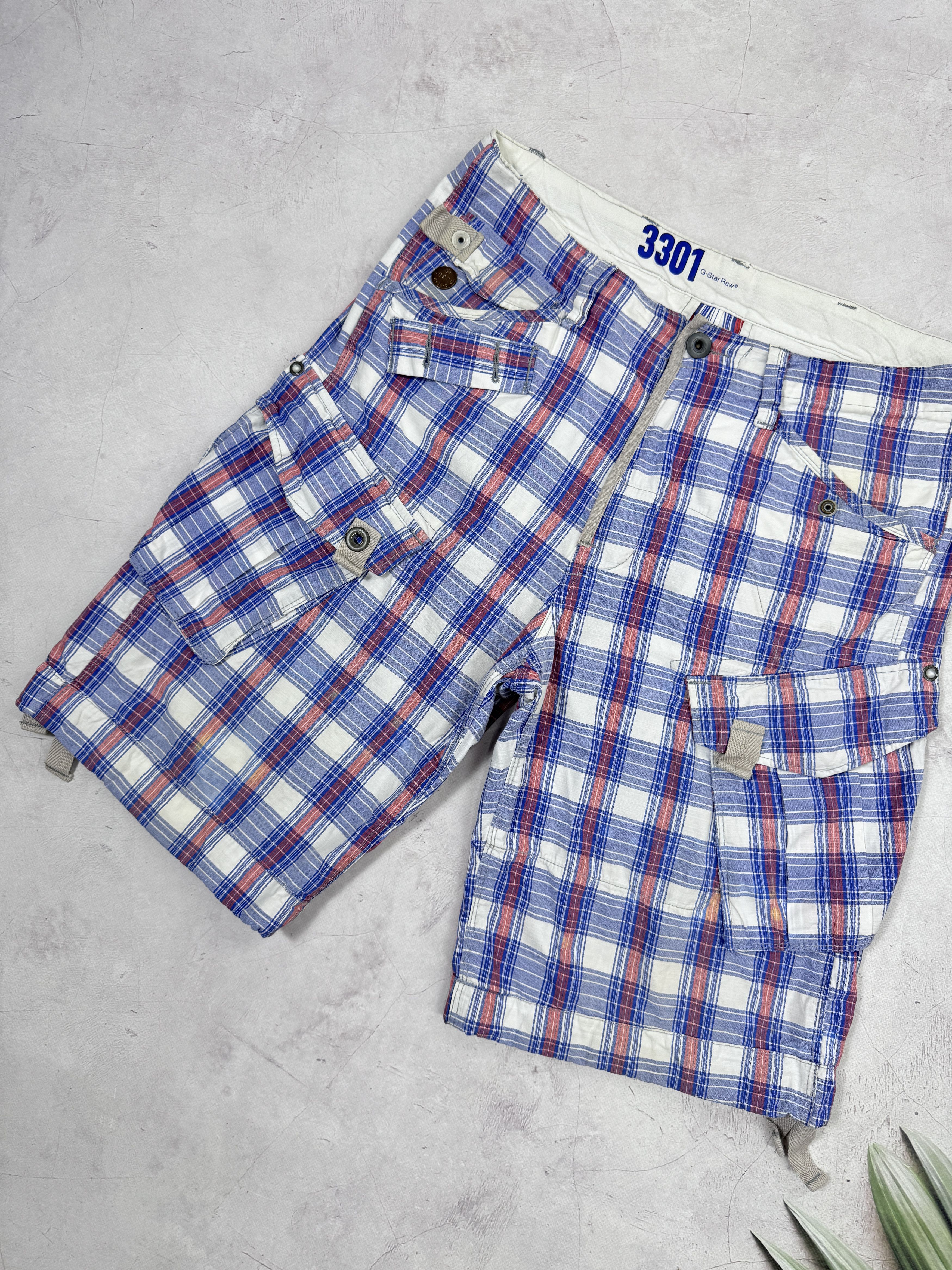 G-Star G-Star Raw Cargo Shorts Multicolor Check Size US 31 - 3 Thumbnail