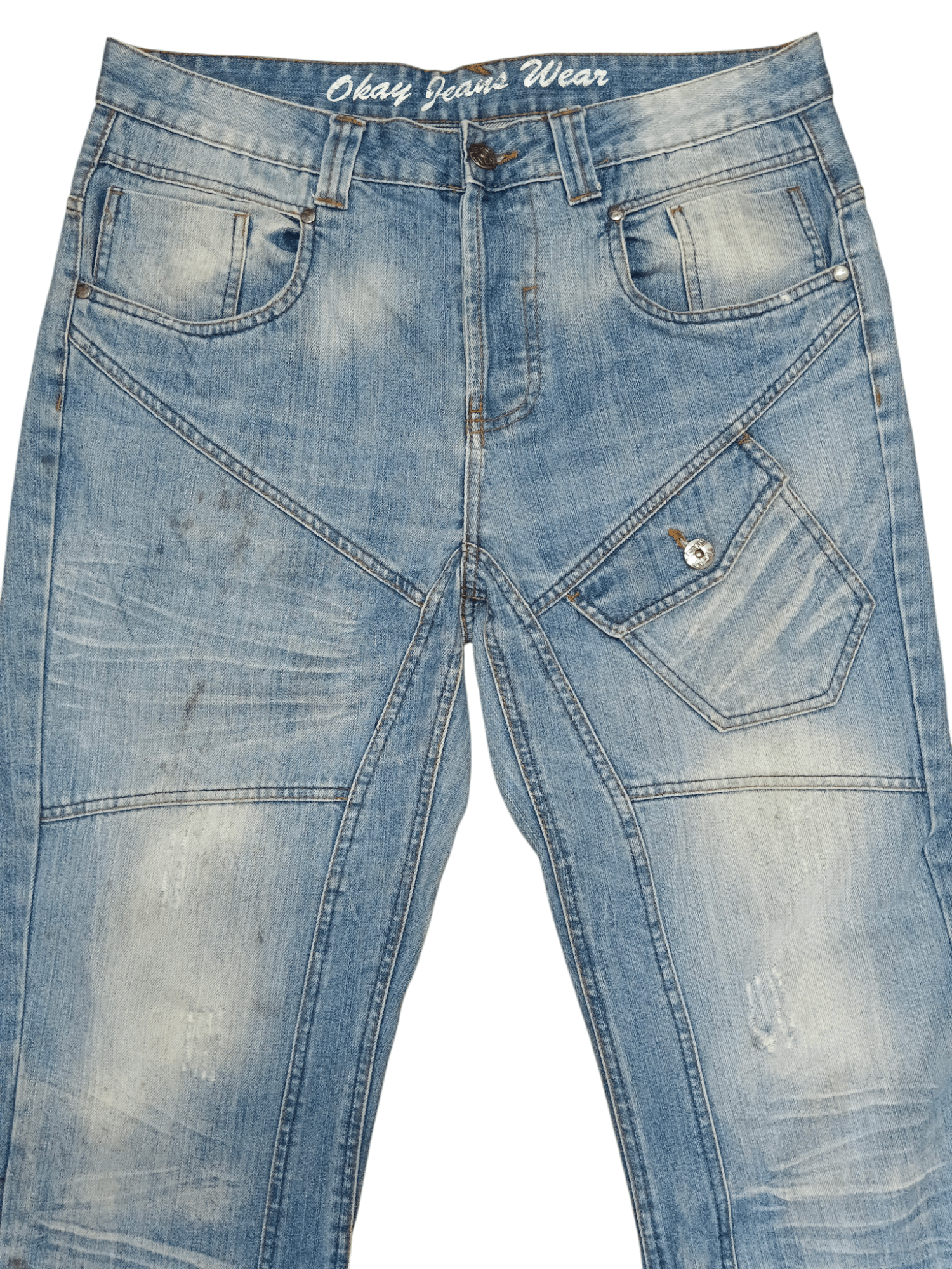 Denim & Co. 🔥FYE🔥 Button Fly Distressed Punk Denim Size US 34 / EU 50 - 4 Thumbnail