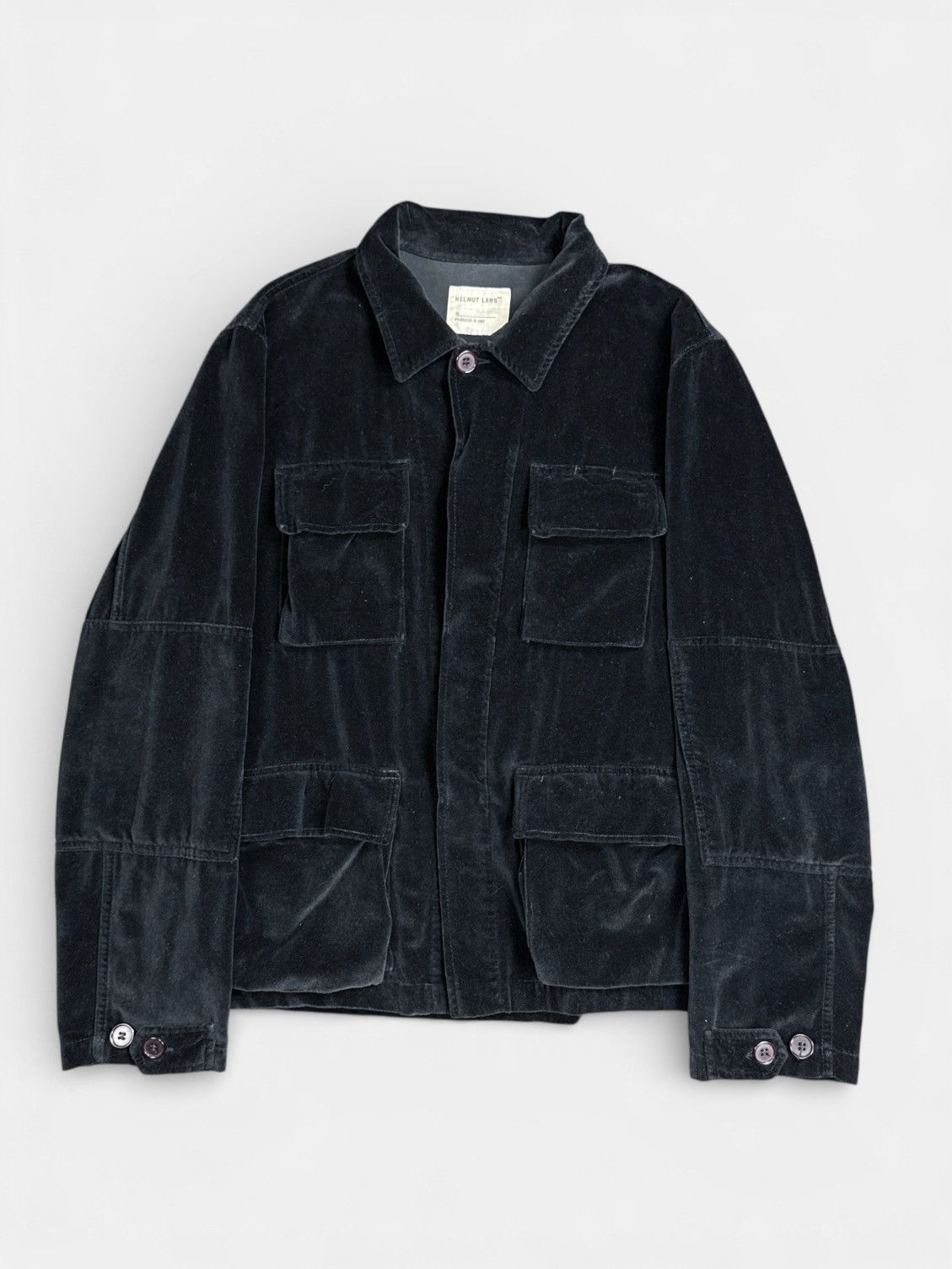 Helmut Lang Helmut Lang - 1997 Patched Sleeve Velvet M-65 Jacket Size US L / EU 52-54 / 3 - 1 Thumbnail