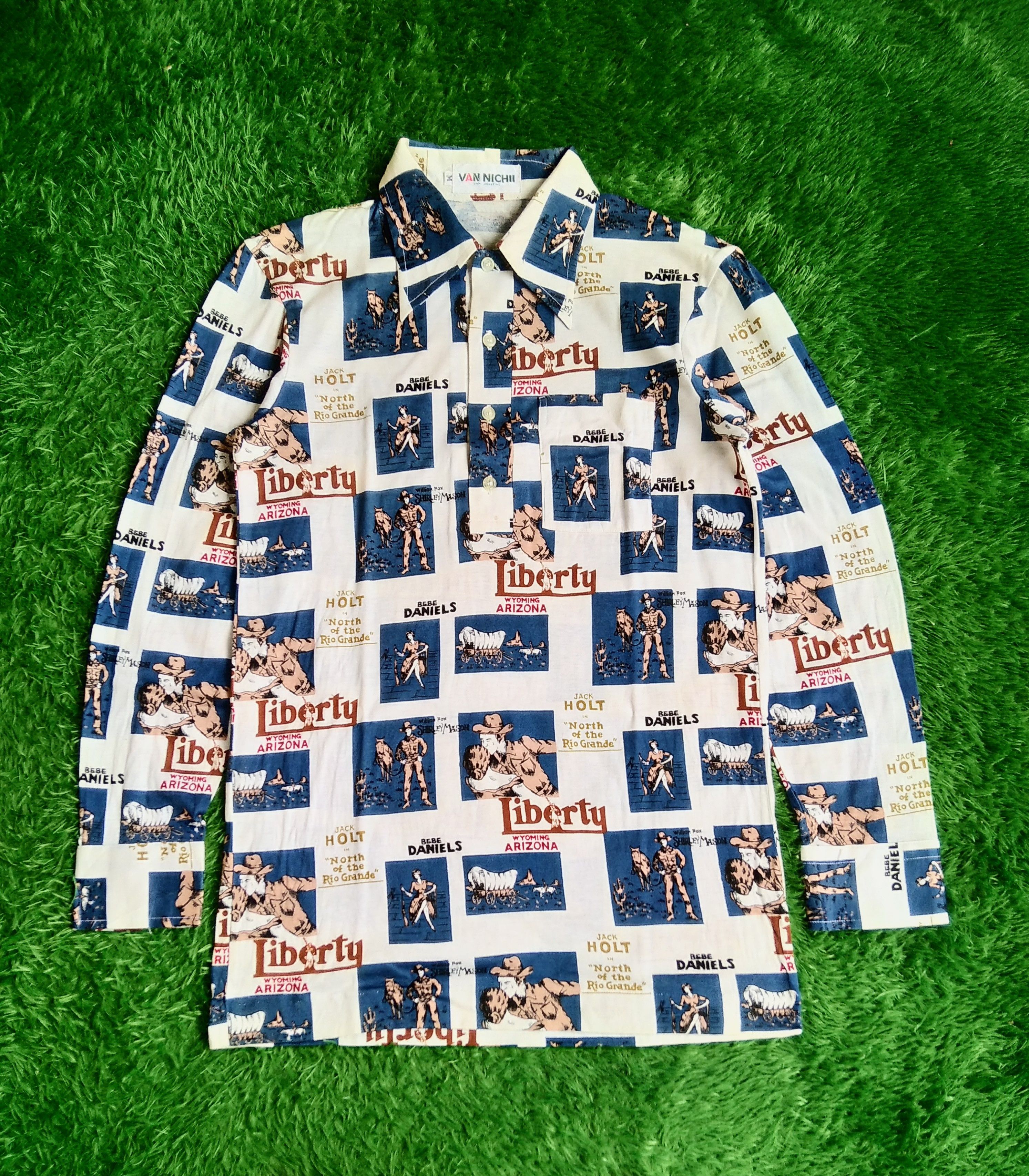 Hysteric Glamour × If Six Was Nine VTG 90s Retro Van Nichii AOP Shirley Mason Polo Long Sleeve Size US M / EU 48-50 / 2 - 3 Thumbnail