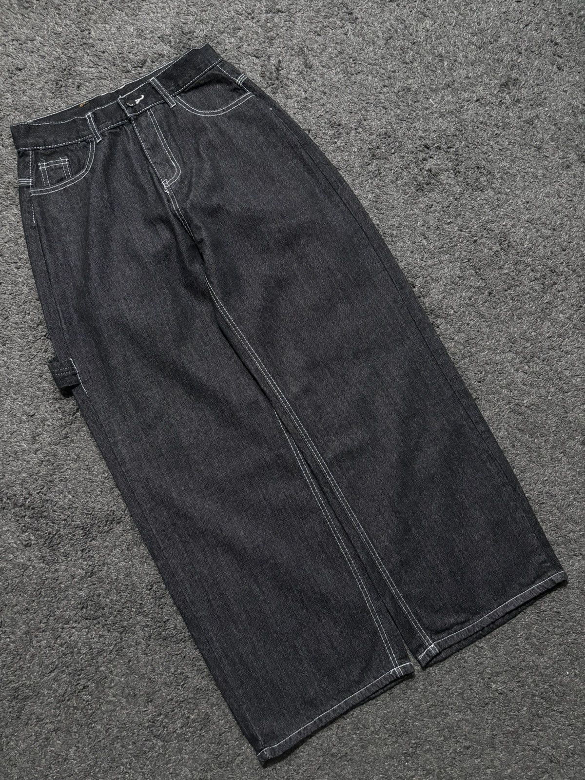 Vintage Vintage very rare embroidered spirit dark gray baggy jeans Size US 30 / EU 46 - 14 Thumbnail