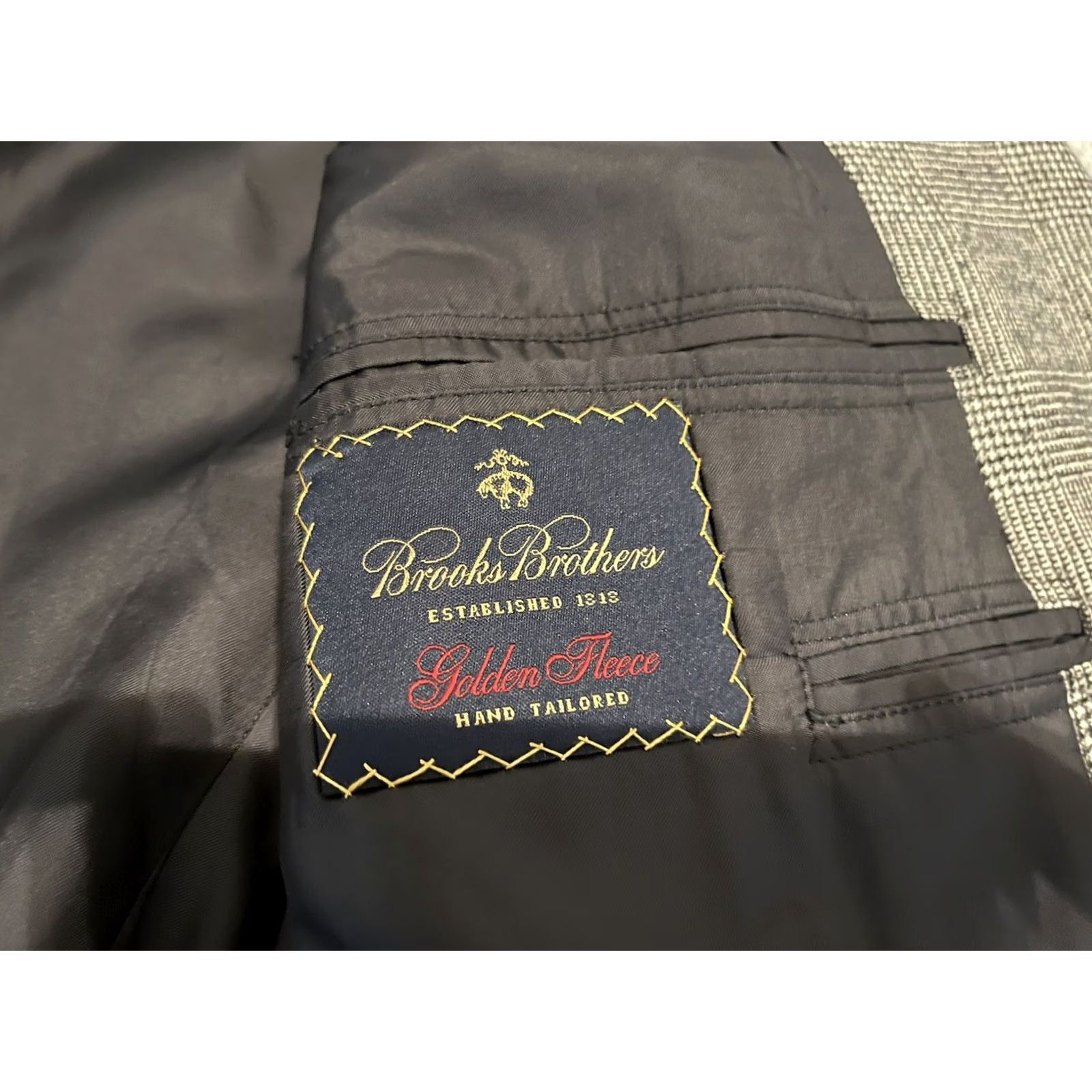 Brooks Brothers Brooks Brothers Golden Fleece Gray Wool Blazer Jacket Sport Coat Mens 39R Plaid 3 Button Wool Regular Jacket Mens Gray 39R Size 40R - 3 Thumbnail