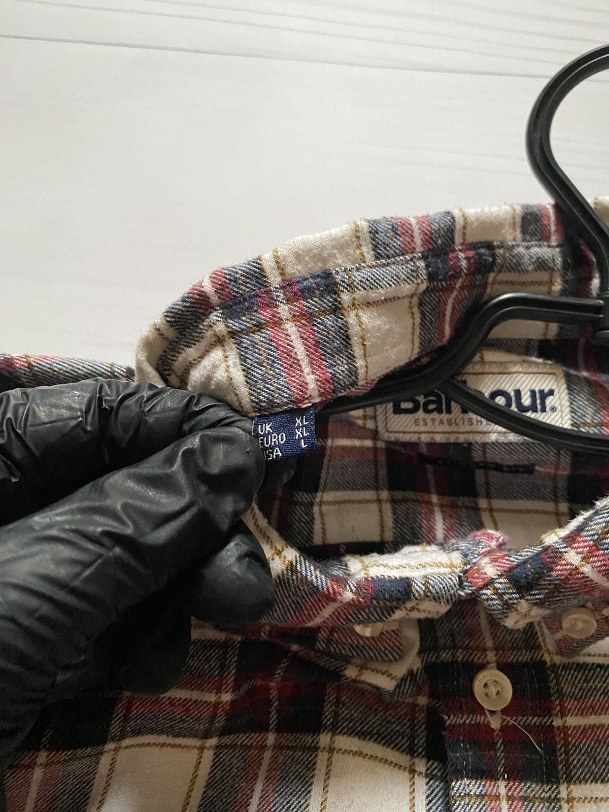 Barbour Barbour tailored fit MSH5033BE11 flannel button up shirt Size US XL / EU 56 / 4 - 4 Thumbnail
