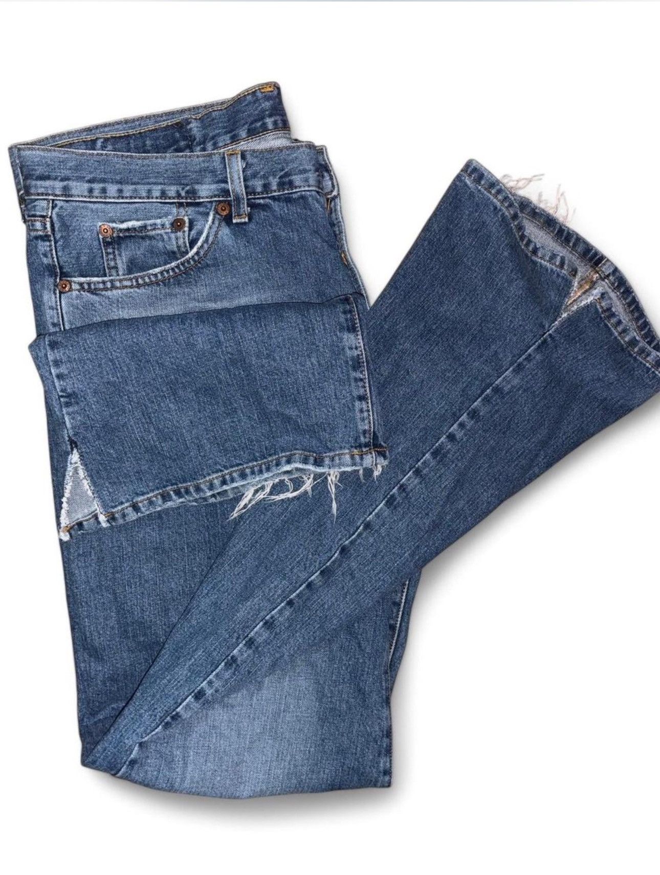 Lucky Brand × Vintage Lucky Brand Bootcut Denim with cut leg opening Size US 34 / EU 50 - 5 Thumbnail