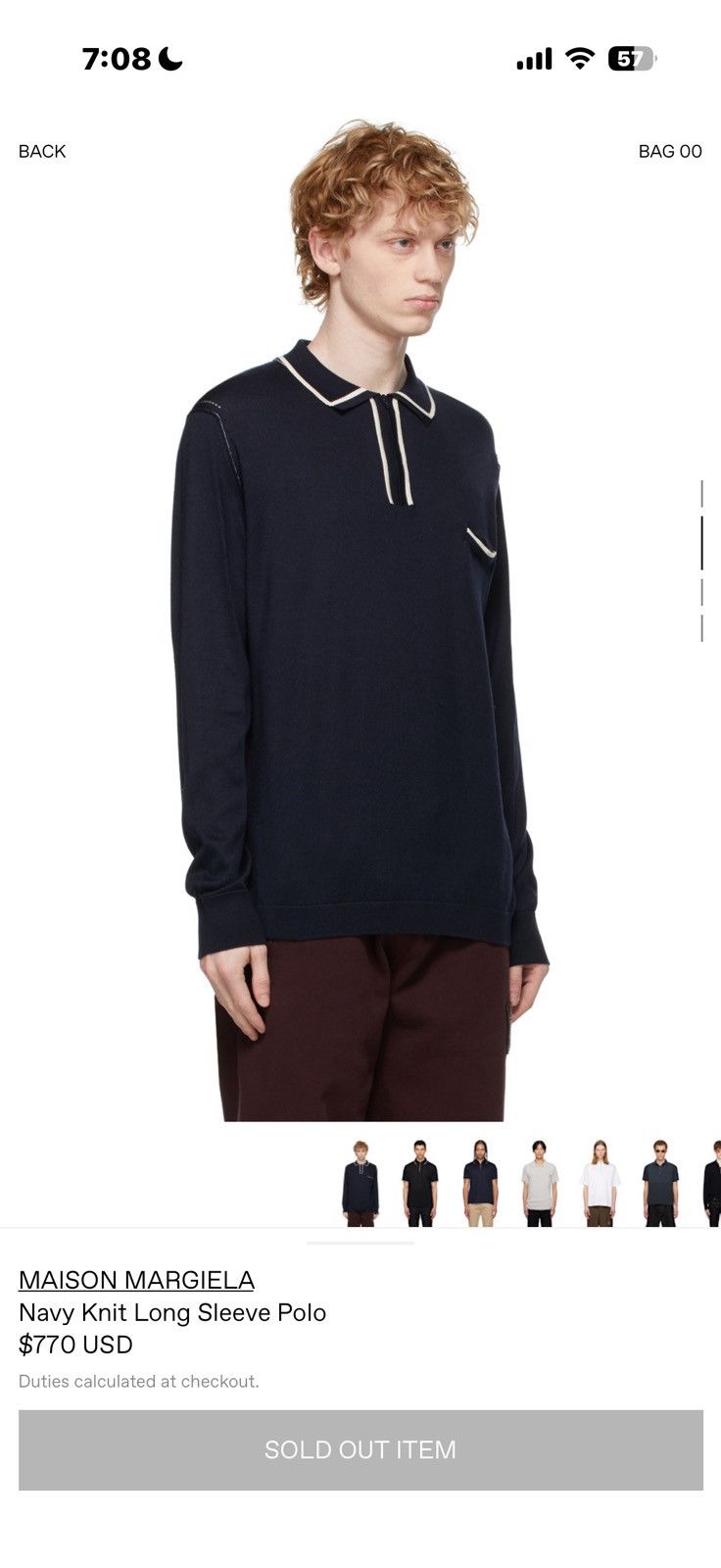 Maison Margiela Maison margiela Navy Knit Long Sleeve Polo Size US S / EU 44-46 / 1 - 2 Thumbnail