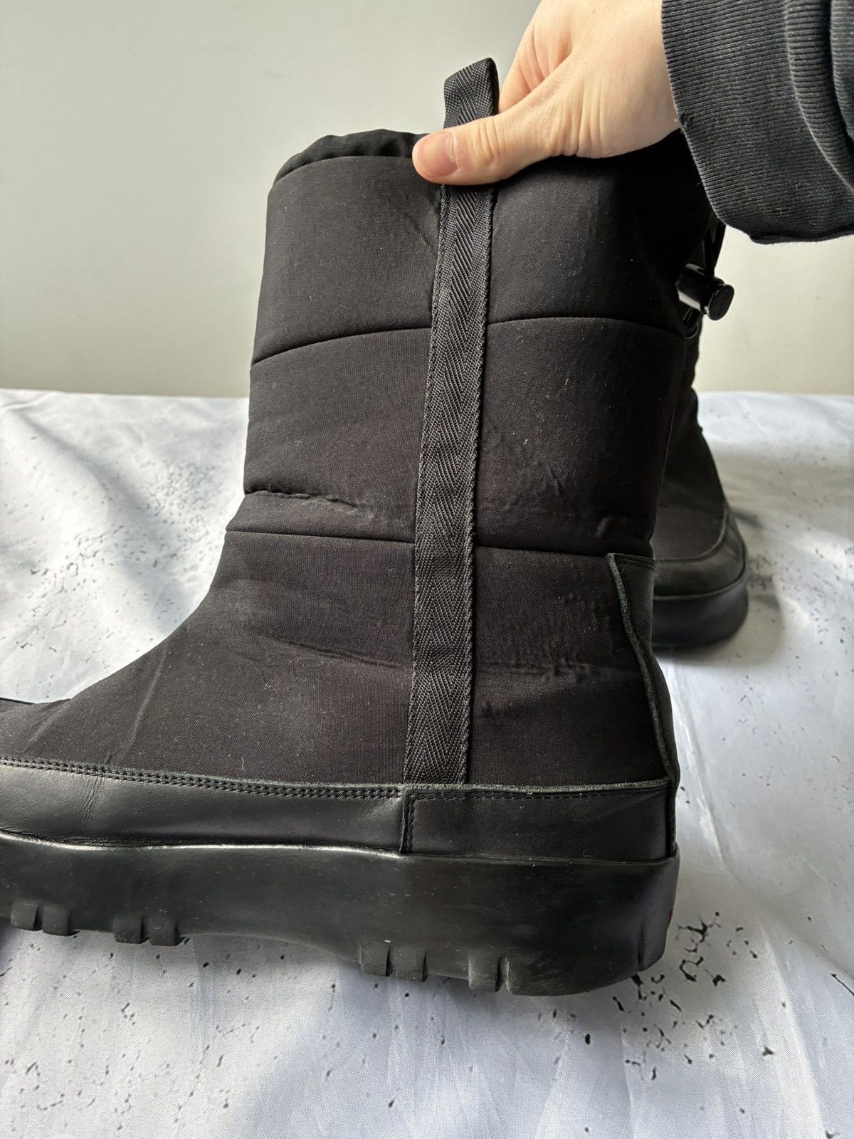 Prada 00s PRADA Linea Rossa Black Nylon Quilted Snow Boots Size US 12 / EU 45 - 12 Thumbnail