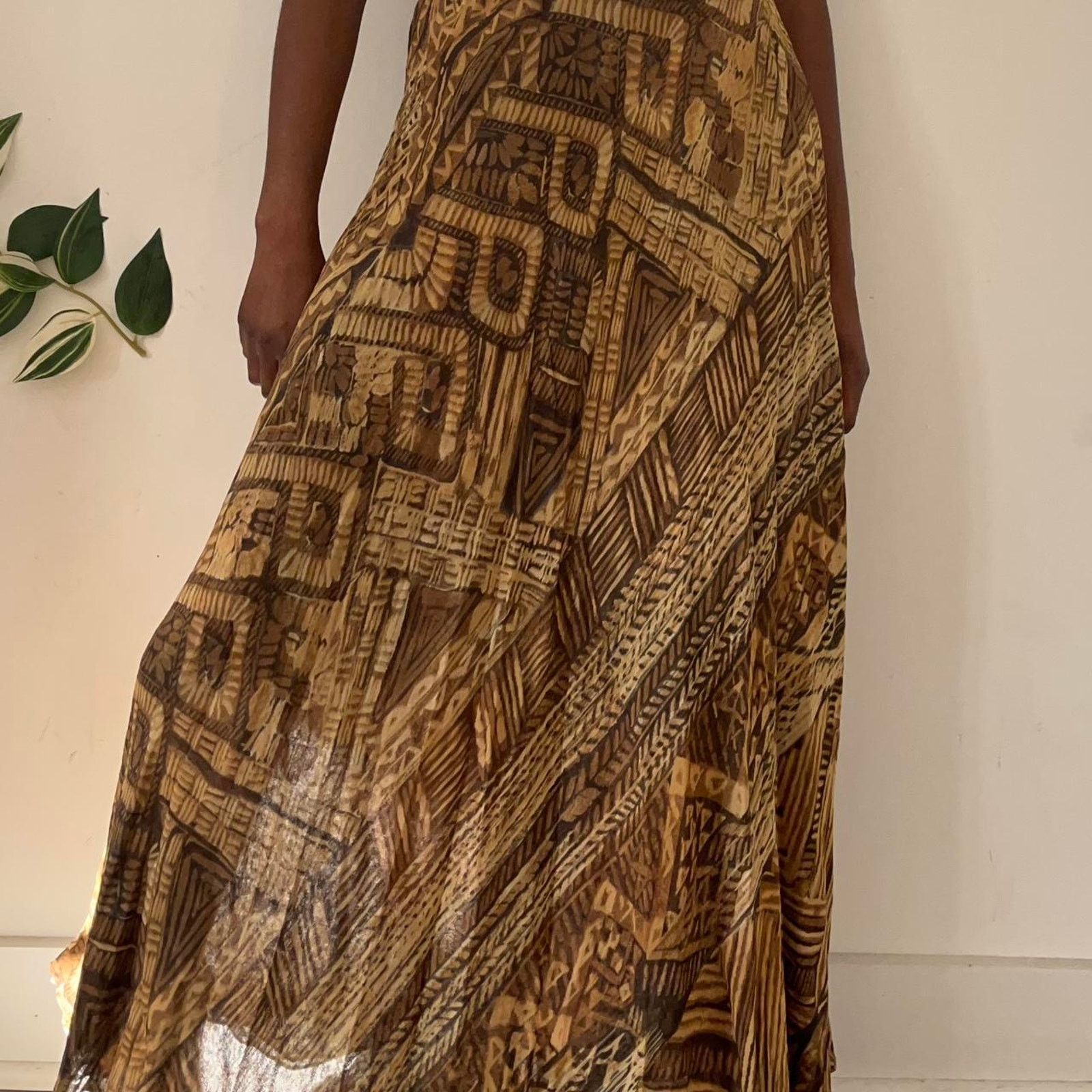 Other Earth tone ruffled reversible skirt Size 28" / US 6 / IT 42 - 1 Thumbnail