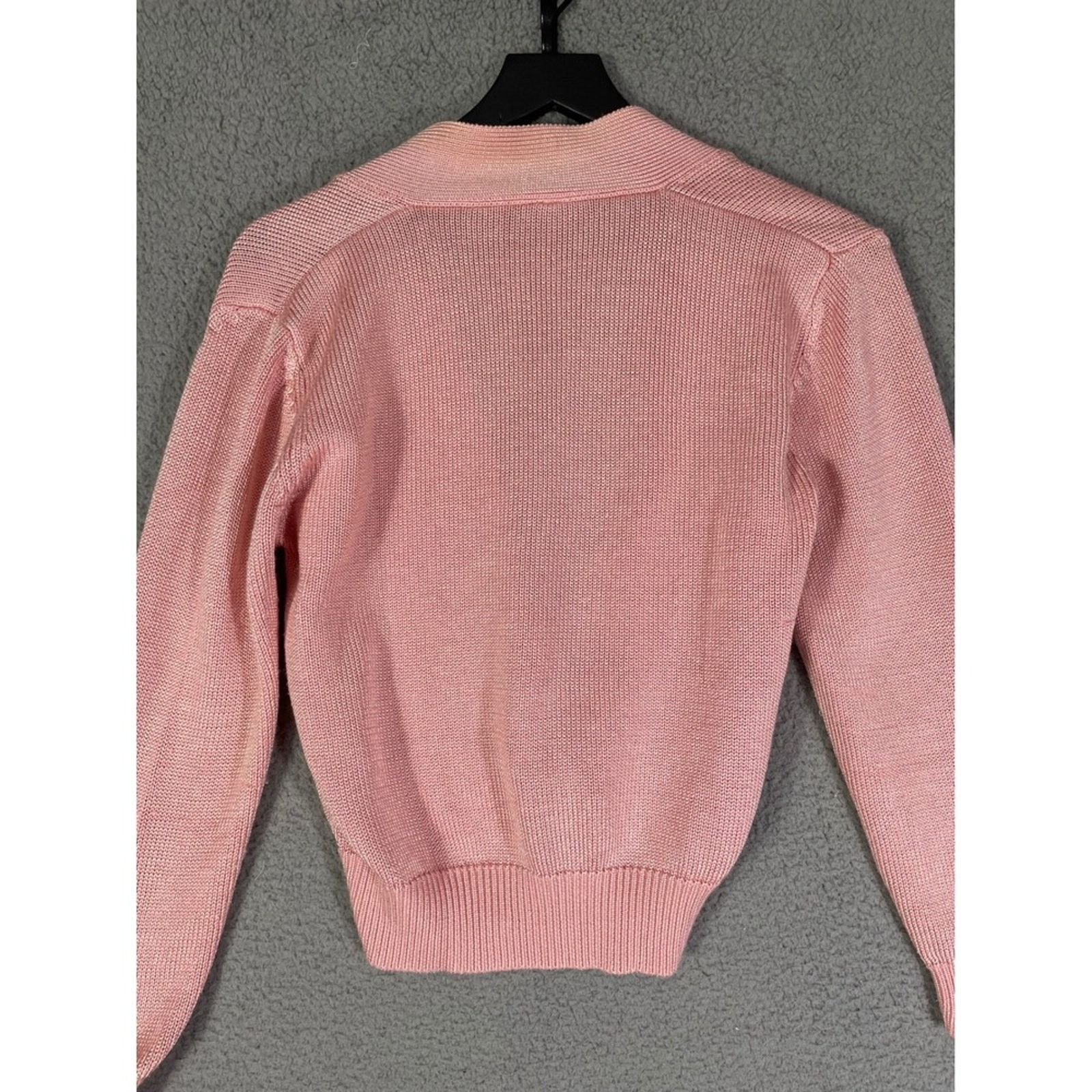 Vintage Nancy Knits Vintage Pink Cardigan Sweater Rayon Small 80's Size S / US 4 / IT 40 - 10 Thumbnail