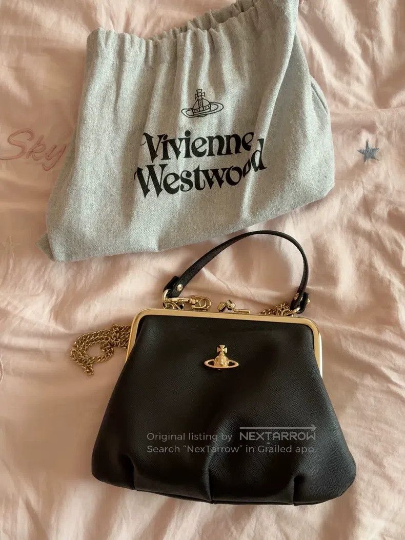 Vivienne Westwood Vivienne Westwood size os Dumpling Bag Black and Gold Cross Size ONE SIZE - 1 Thumbnail