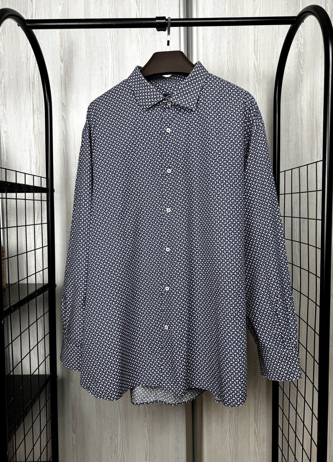 Paul & Shark Paul & Shark Blue Airplane pattern long sleeve shirt Size US XXL / EU 58 / 5 - 1 Thumbnail
