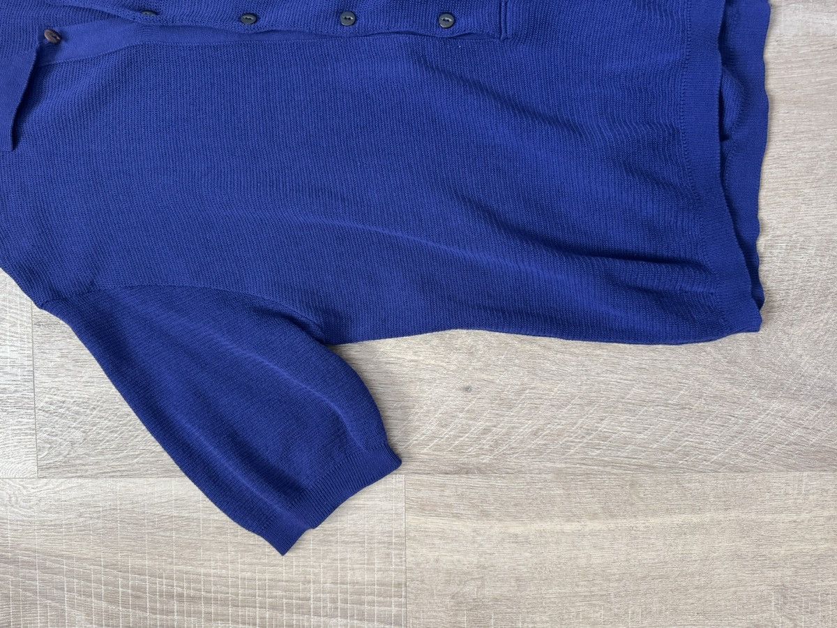 Ulterior ULTERIOR” TWISTED LOOSE MILANO RIB KNIT POLO ROYAL BLUE Size US M / EU 48-50 / 2 - 6 Thumbnail