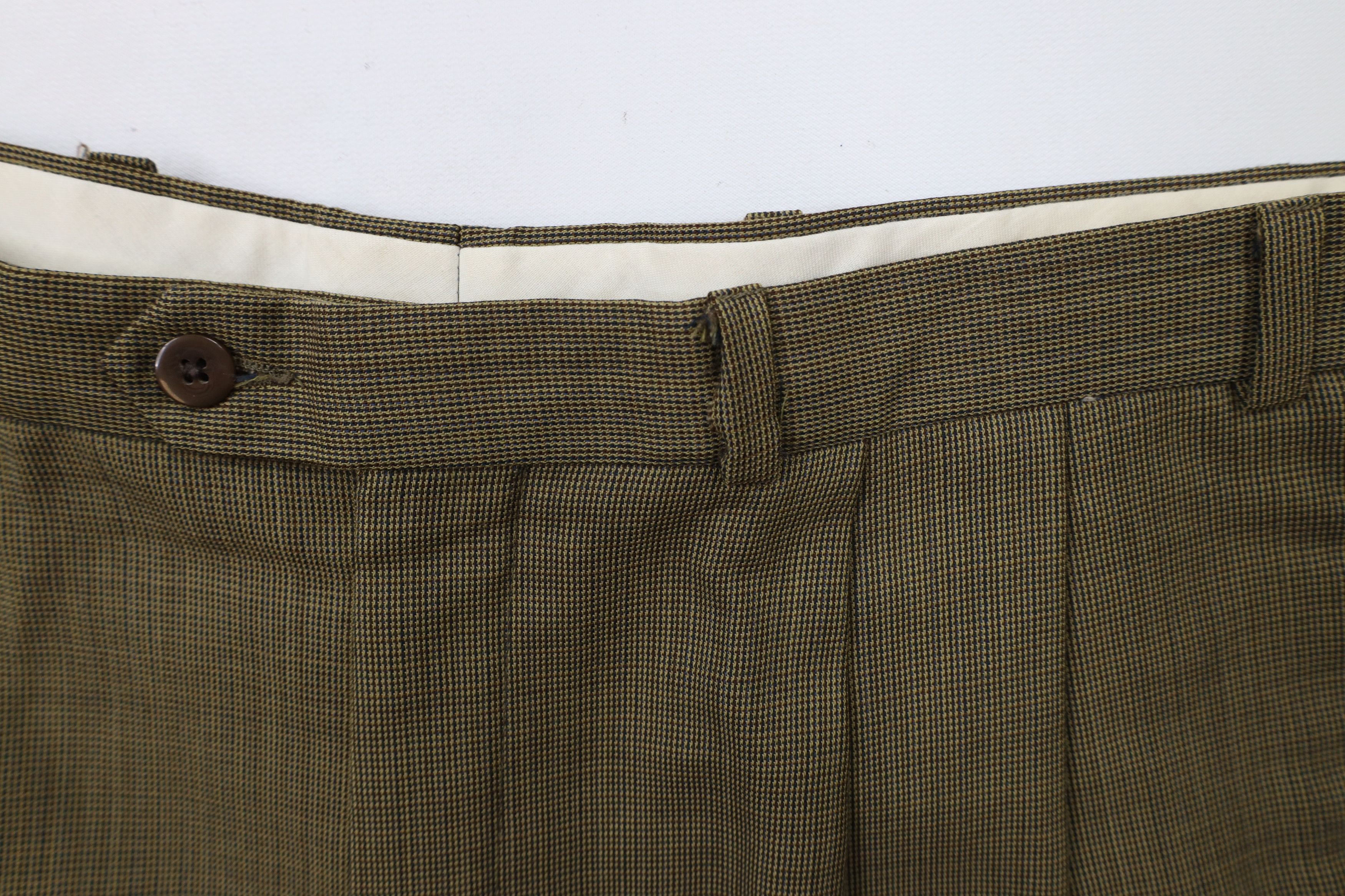 Ralph Lauren × Vintage Vintage 90s Ralph Lauren Pleated Wide Leg Chino Pants Beige Size US 36 / EU 52 - 6 Thumbnail