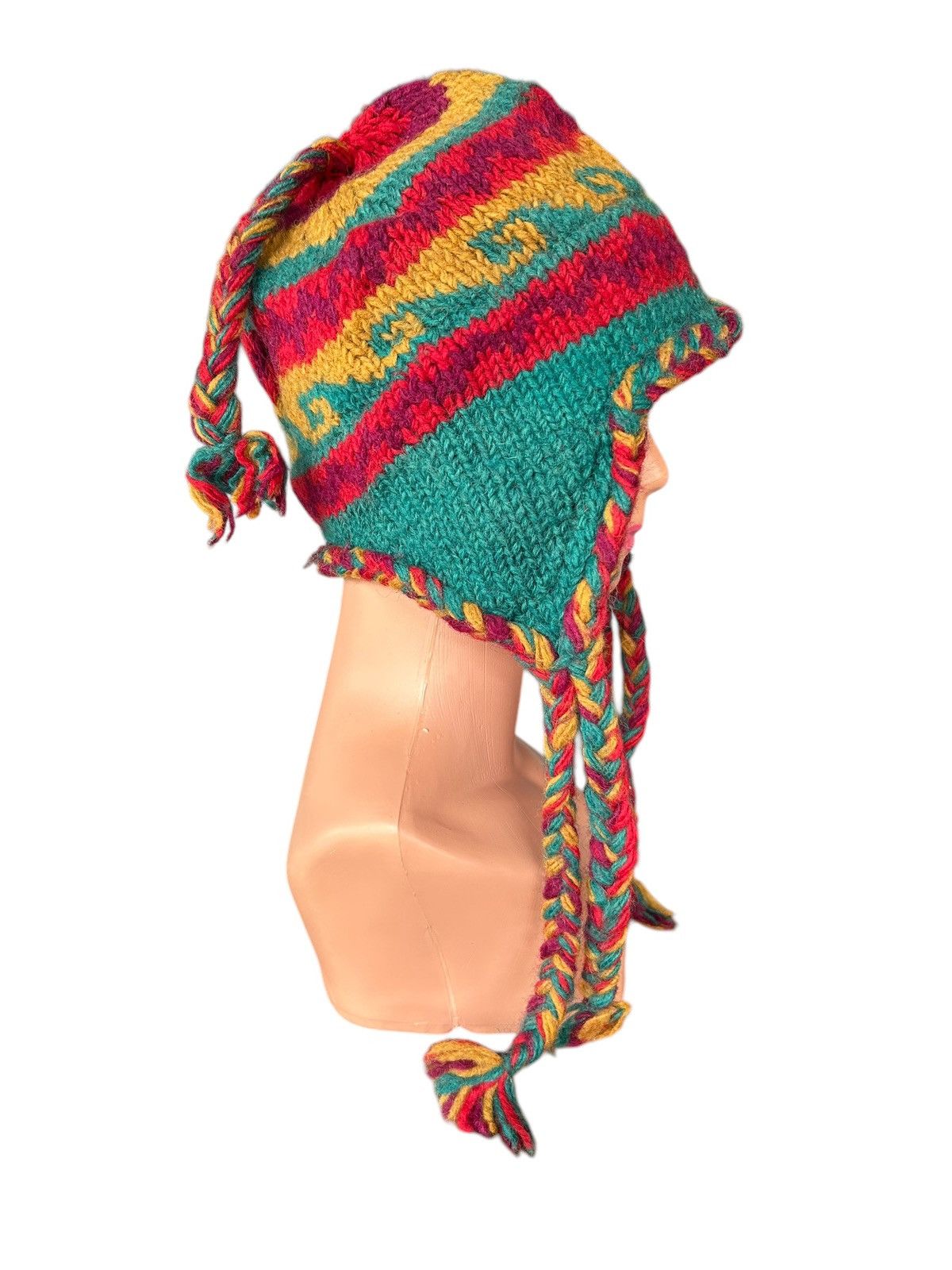 Japanese Brand × Kapital × Vintage Hippies style Crochet Knitted Wool Beanie Hats Size ONE SIZE - 3 Thumbnail