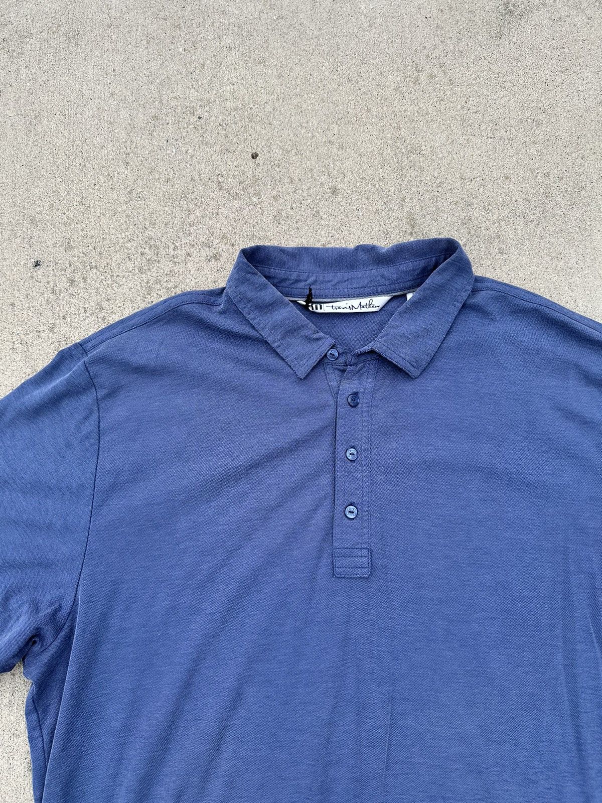 TravisMathew Travis Mathew Golf Polo Men Size Xl Blue Pima Perfomance Size US XL / EU 56 / 4 - 2 Thumbnail