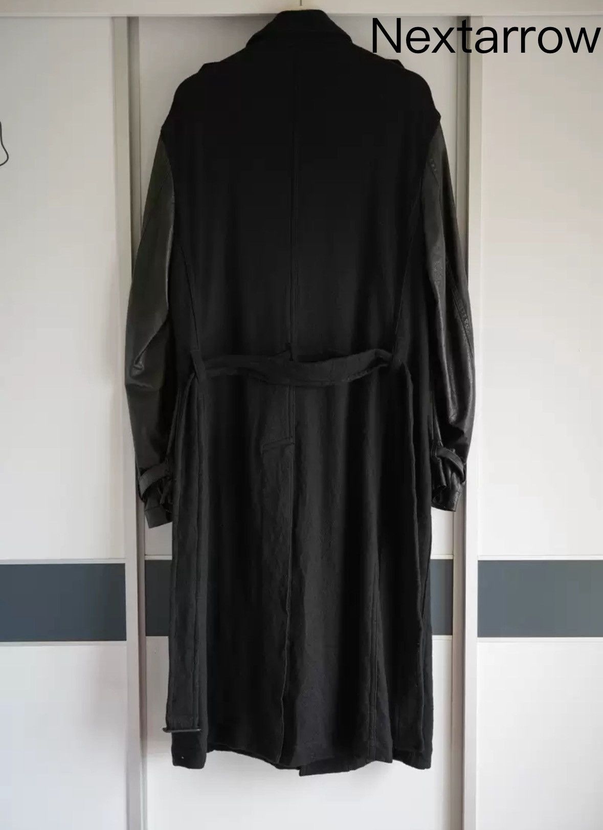 Yohji Yamamoto Yohji Yamamoto 12aw Leather Sleeve Belt Coat Size US L / EU 52-54 / 3 - 2 Thumbnail