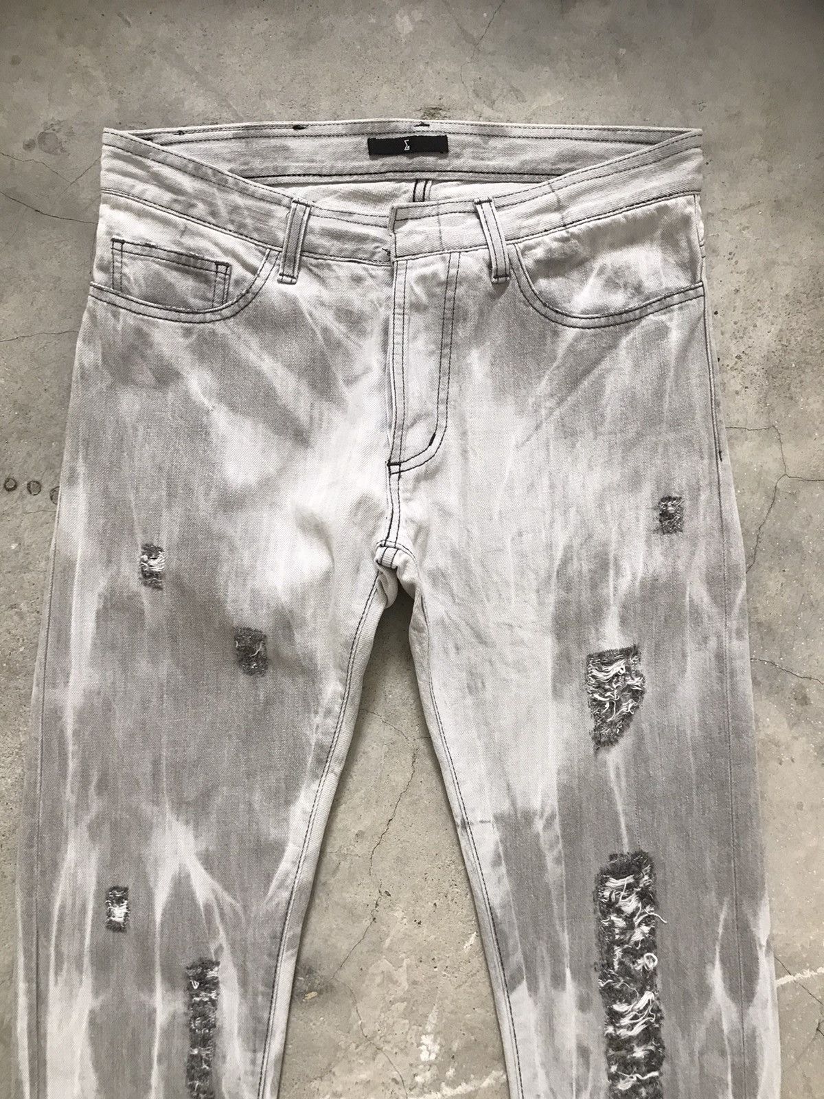 Japanese Brand S’EXPRIMER by Yuta Hosokawa Ripped Tall Slim Denim Jeans Size US 28 / EU 44 - 4 Thumbnail