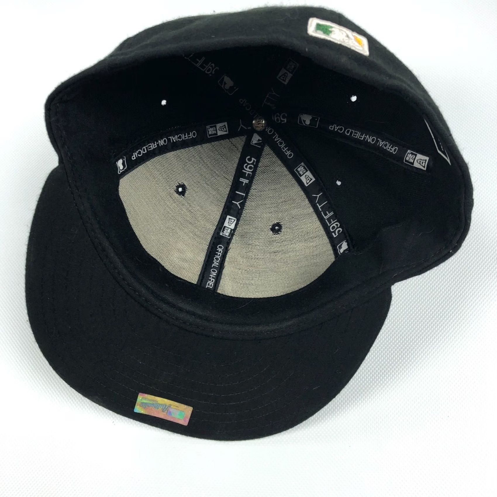 New Era New Era 7-1/8 59FIFTY Oakland A's Fitted Cap MLB Baseball Hat Men Black Classic MLB Pop Retro Athletics Baseball Cap Size ONE SIZE - 6 Thumbnail