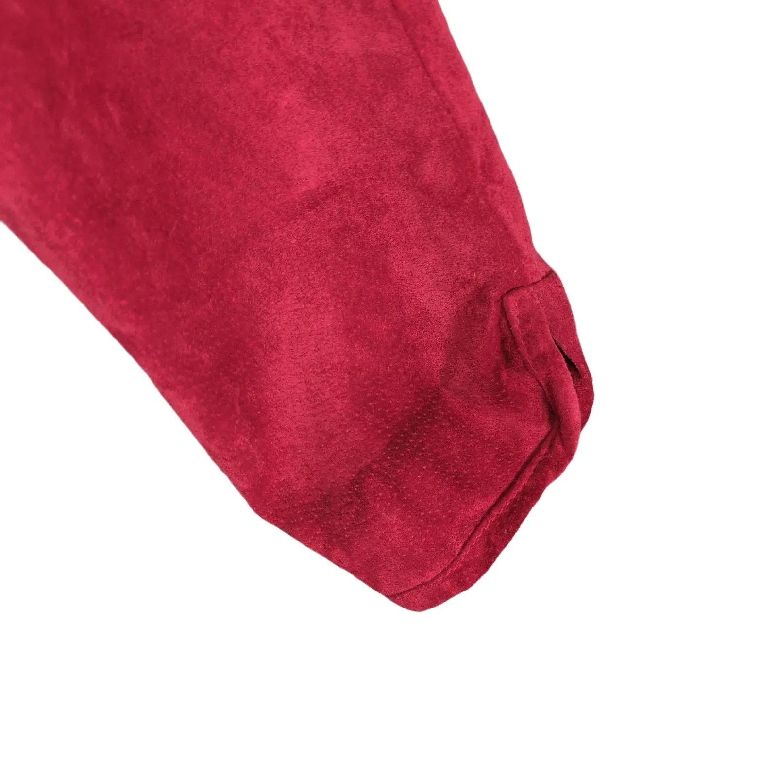 Vintage Chadwick's Women's L Red Suede Leather Full Zip Jacket Size L / US 10 / IT 46 - 7 Thumbnail