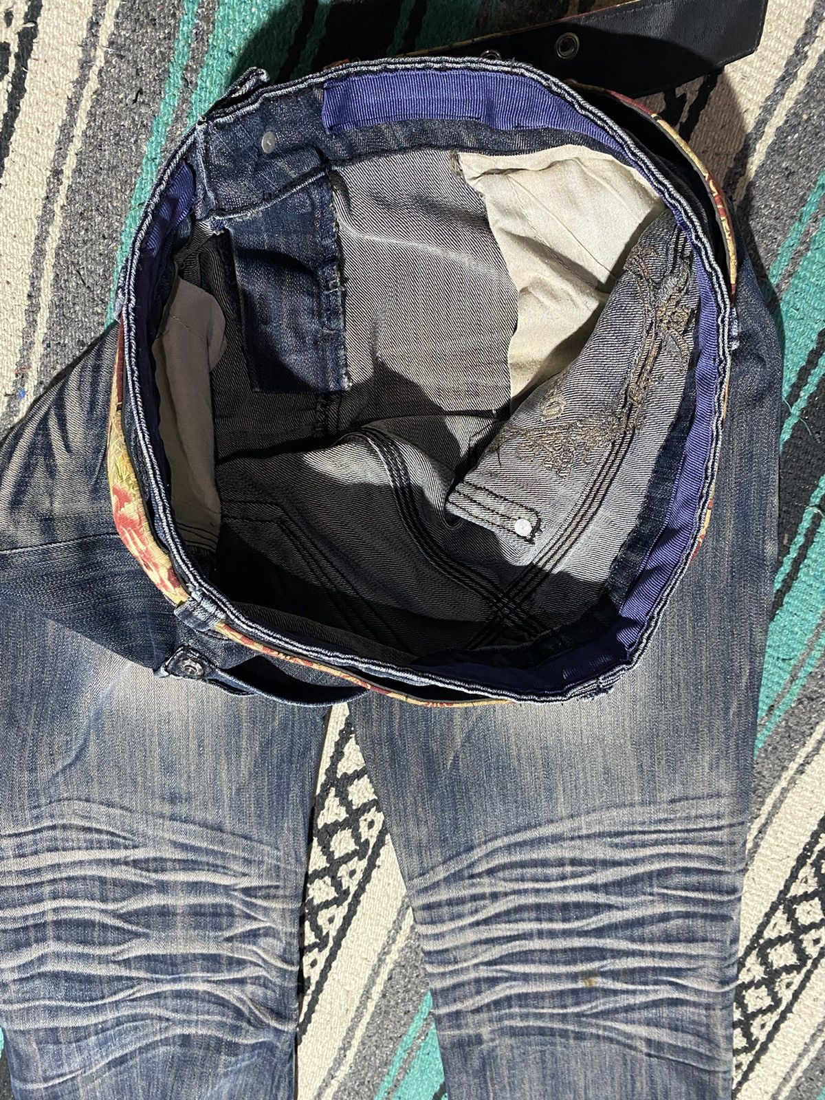 If Six Was Nine 2000s Unknown - Claw Zebra Bootcut Denim Jean Size US 30 / EU 46 - 8 Thumbnail