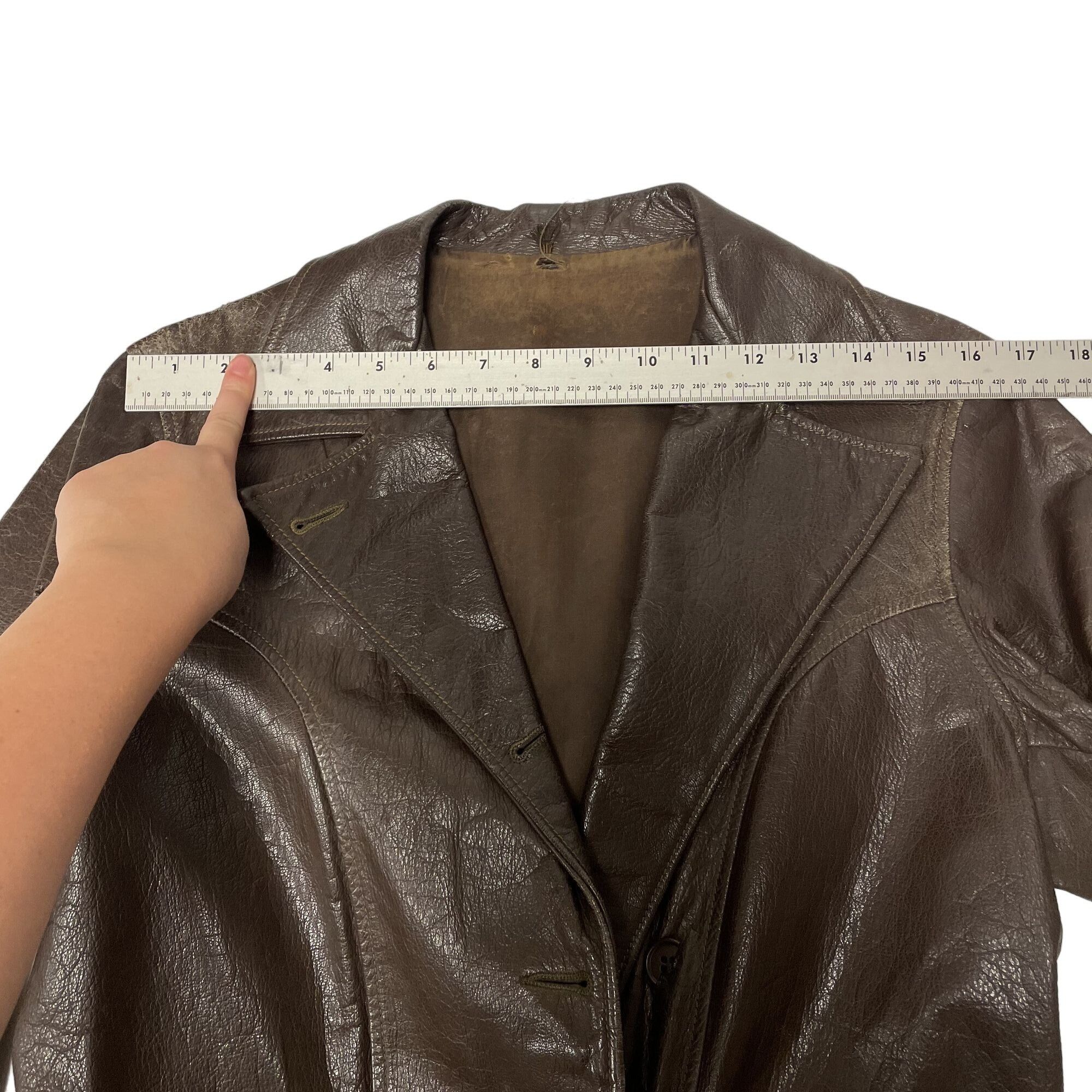 Other Vtg DISTRESSED Leather Motorcycle Hippie Goat Skin Jacket Size S / US 4 / IT 40 - 8 Thumbnail