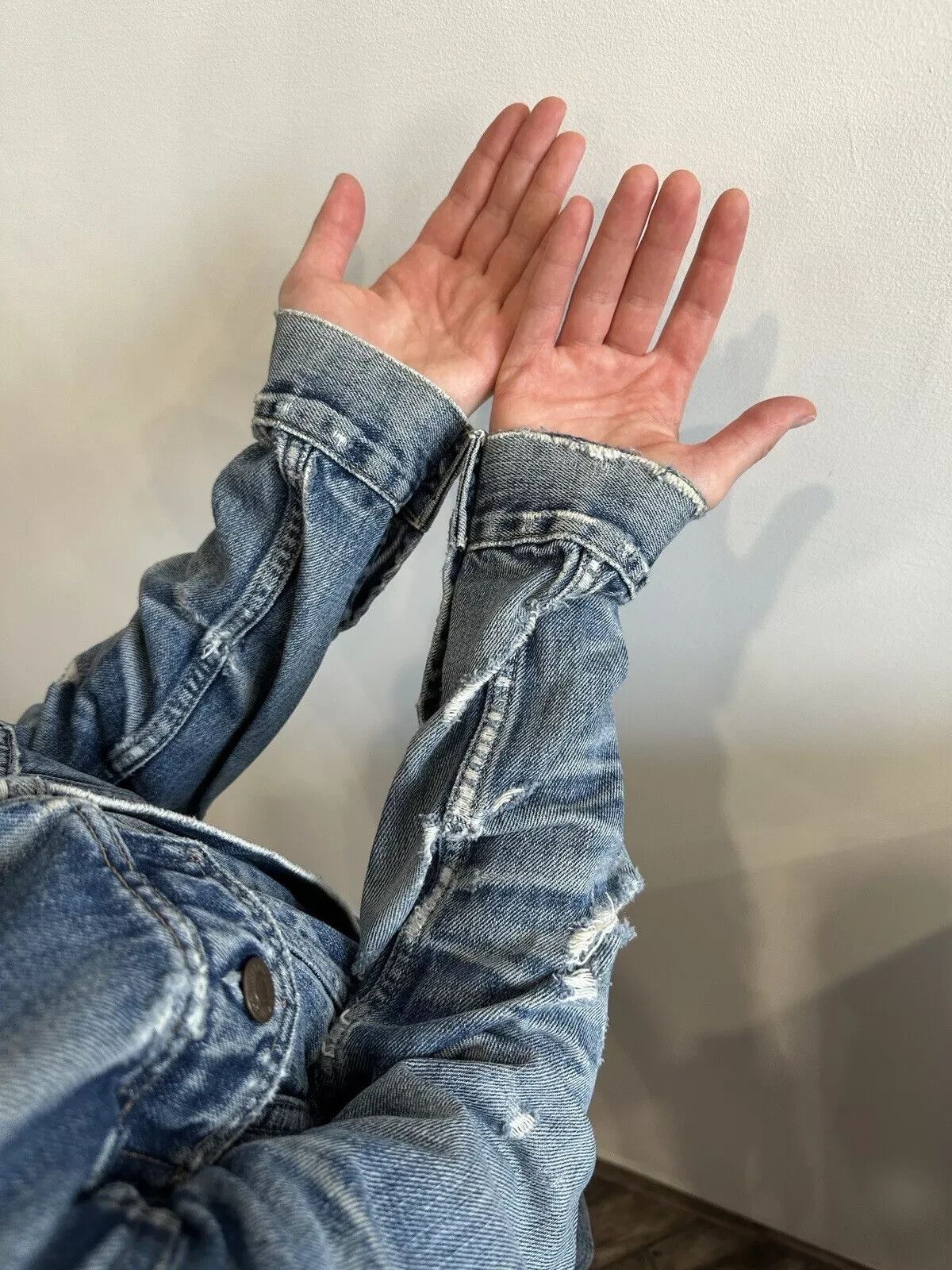Levi's LEVIS VINTAGE JACKET COAT DENIM WOMENS Washing Distressed Size M / US 6-8 / IT 42-44 - 9 Thumbnail