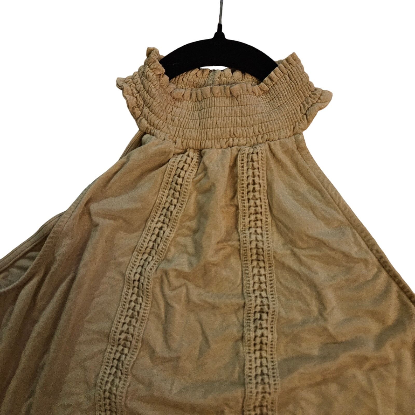 Other Fever SmockedTank Top Sleeveless Women's Beige Size Large Size L / US 10 / IT 46 - 2 Thumbnail