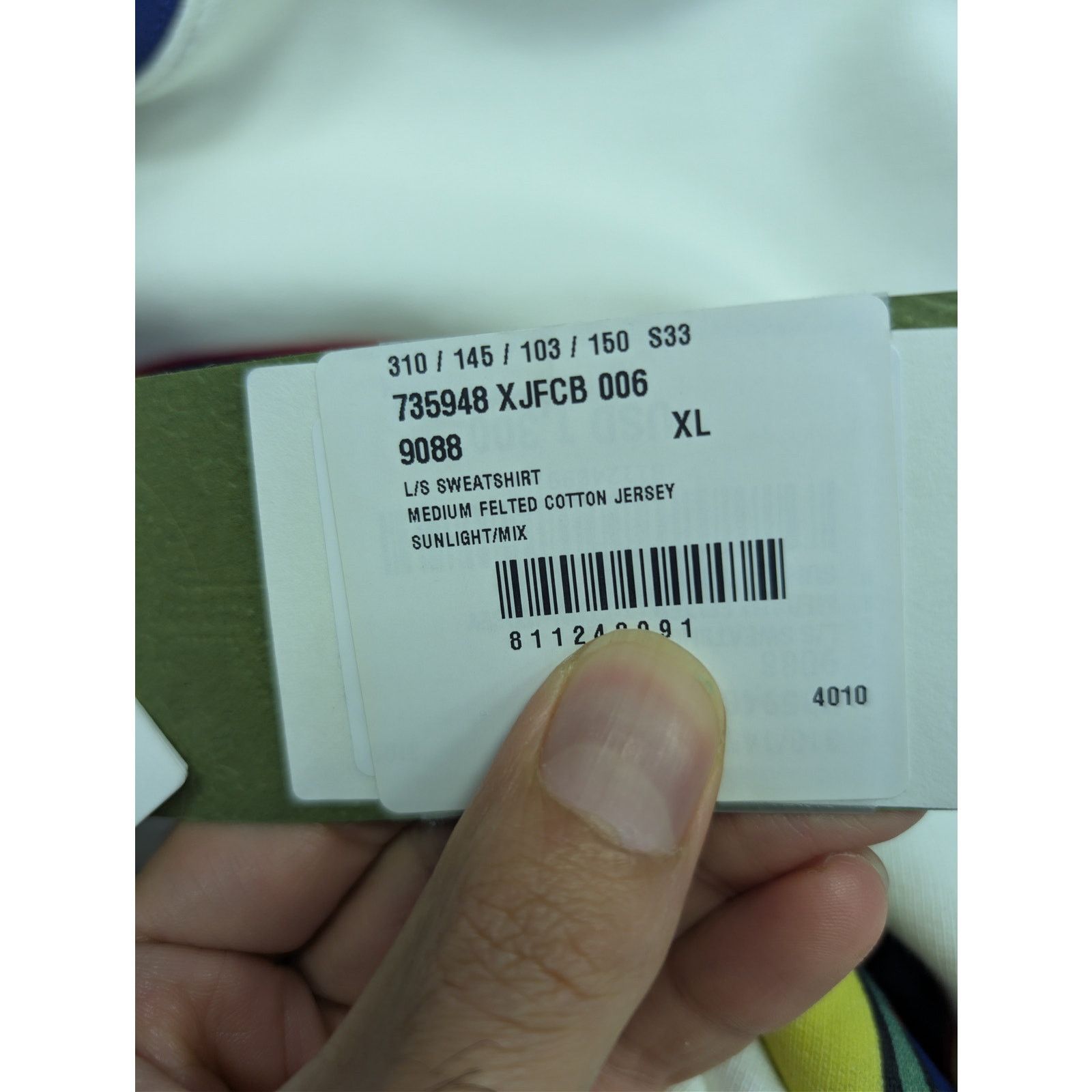 Gucci o1rshd1 Medium Felted Cotton Jersey Long Sleeve Sweatshirt Size US XL / EU 56 / 4 - 23 Thumbnail