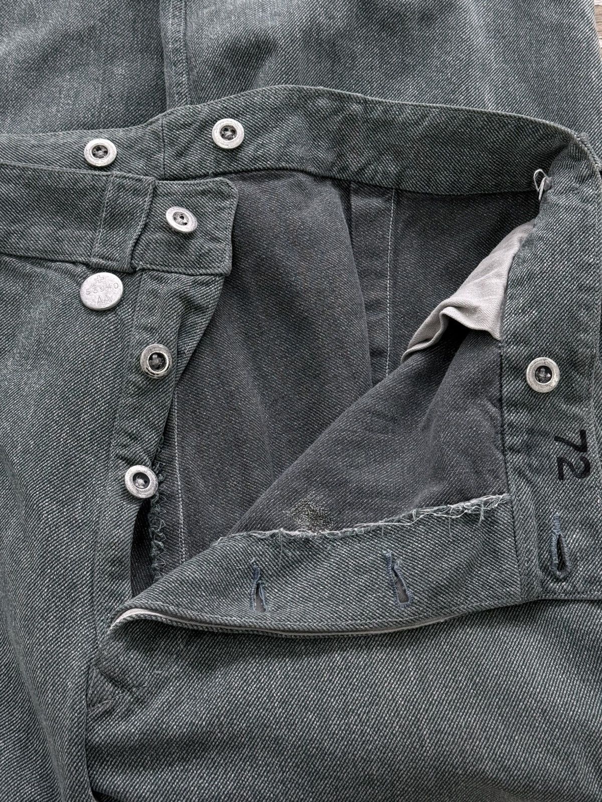 Le Laboureur Vintage 70s Swiss Military Work Denim Pants Size US 35 - 5 Thumbnail