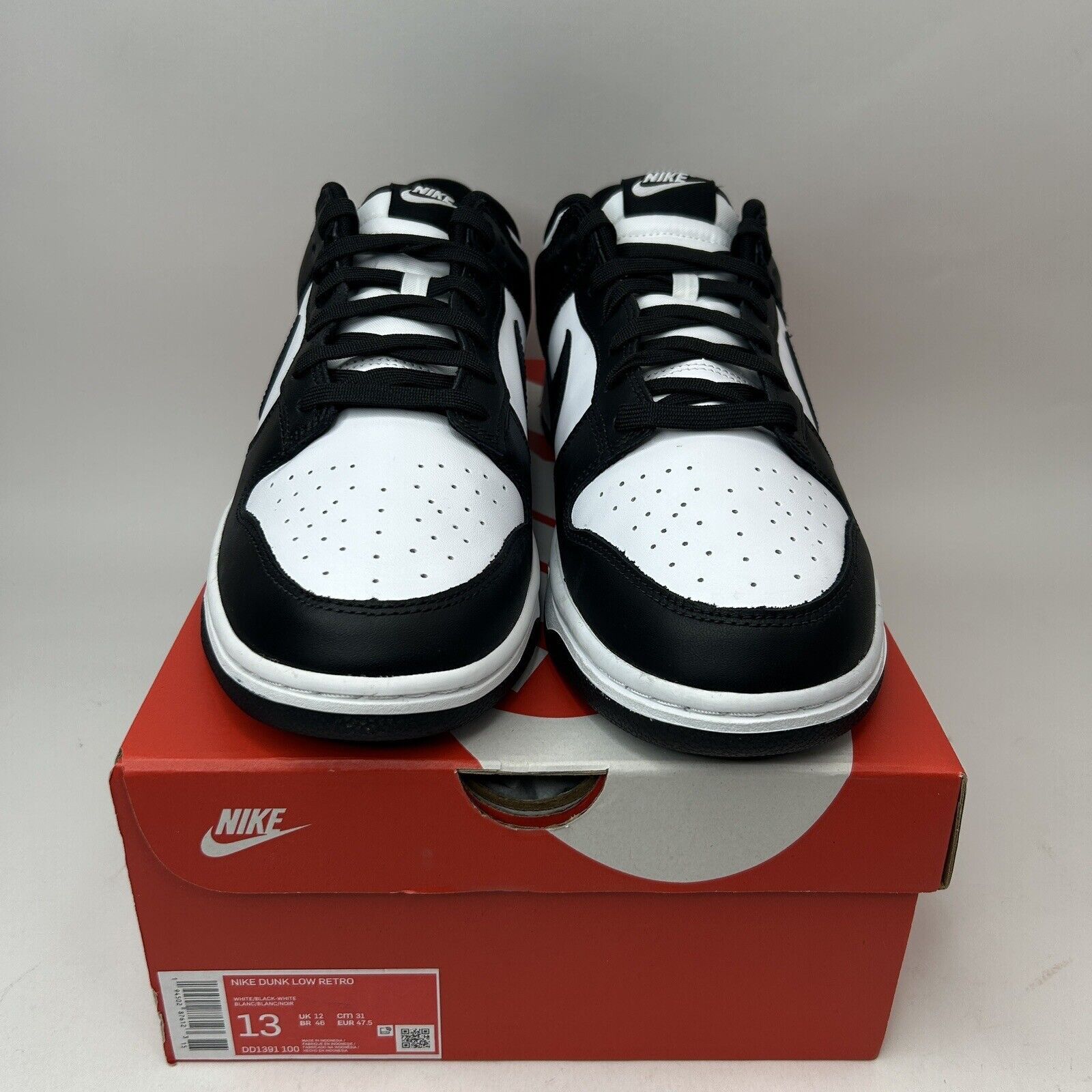 Nike Nike Dunk Low Retro “Black White/Panda” 2023 Size US 13 / EU 46 - 2 Thumbnail
