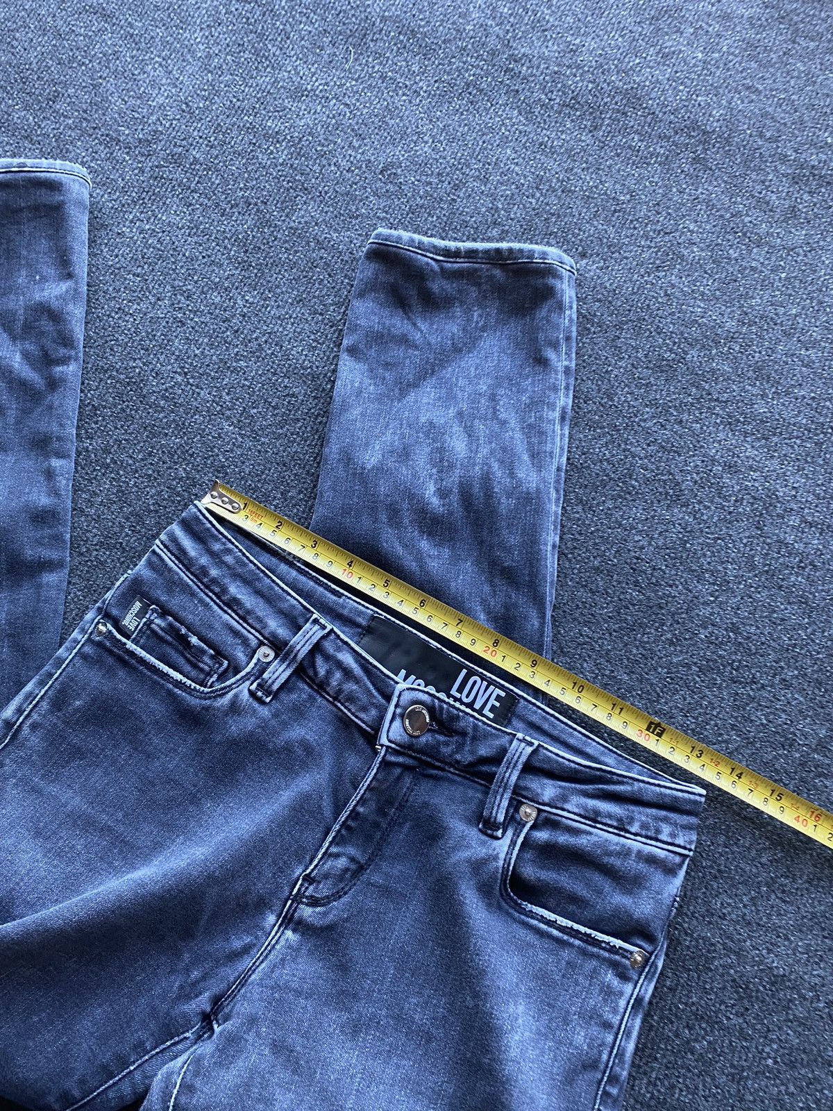 Love Moschino 🔥Love Moschino Gray Heart Logo Women Jeans 27 goth emo alt Size 27" / US 4 / IT 40 - 5 Thumbnail