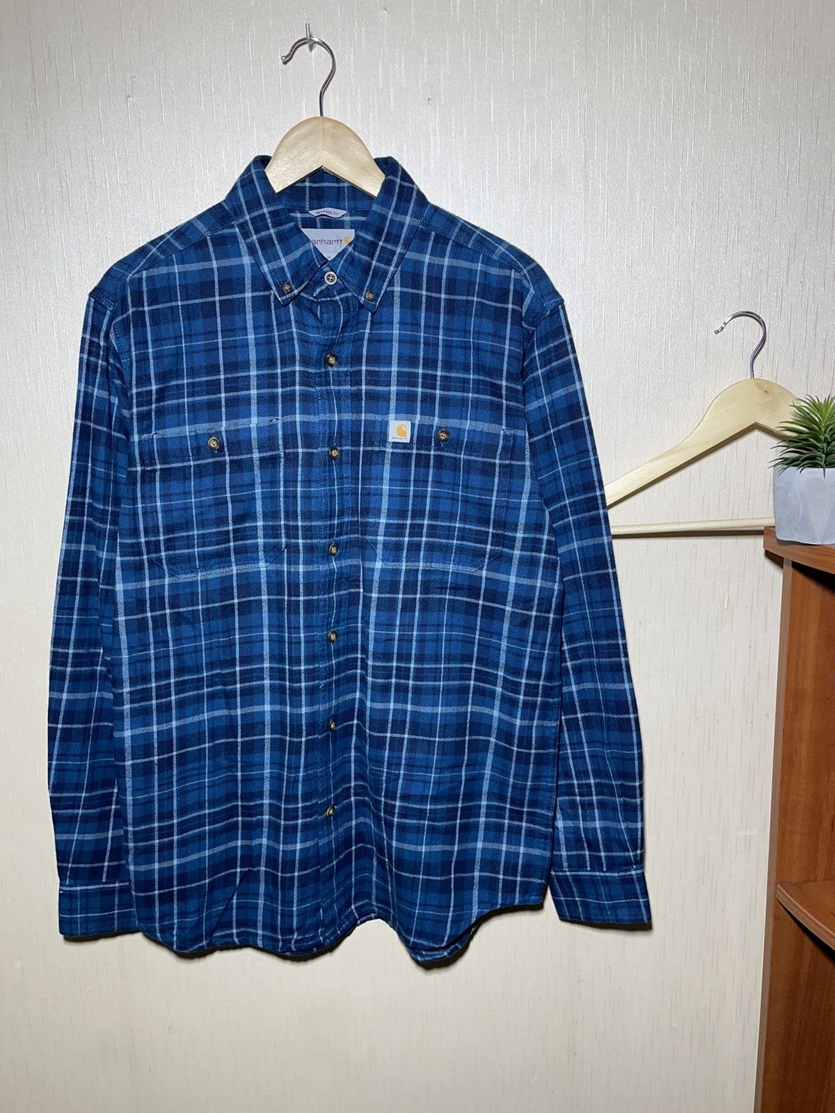 Carhartt Wip × Flannel × Vintage Carhartt vintage y2k streetwear flannel shirt Size US L / EU 52-54 / 3 - 1 Thumbnail