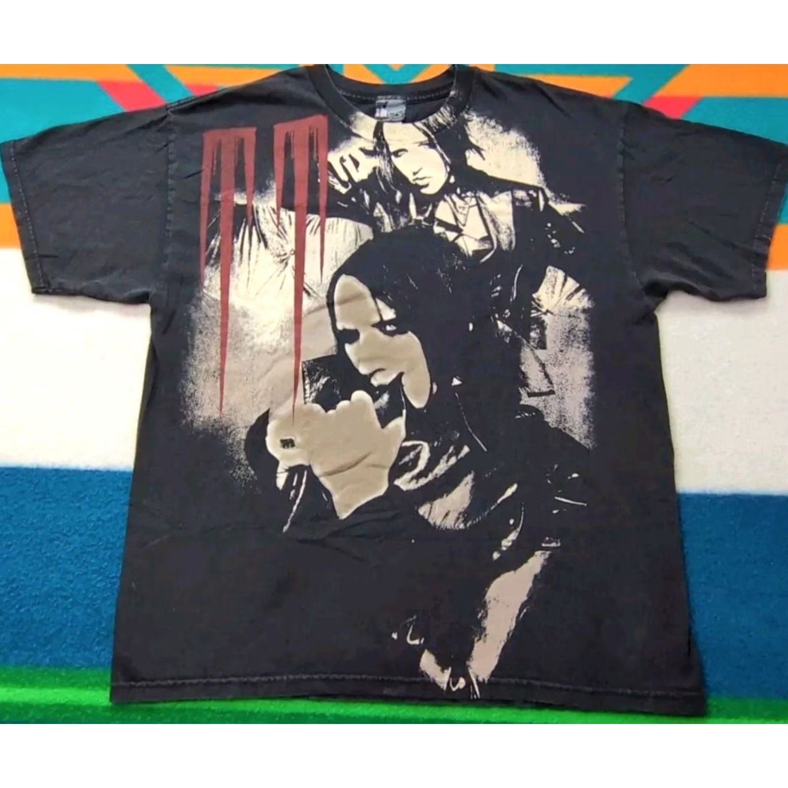 Doublet VINTAGE Marilyn Manson Shirt Black XL Double Sided Goth Punk Band Metal Y2K Mens Size US XL / EU 56 / 4 - 2 Thumbnail
