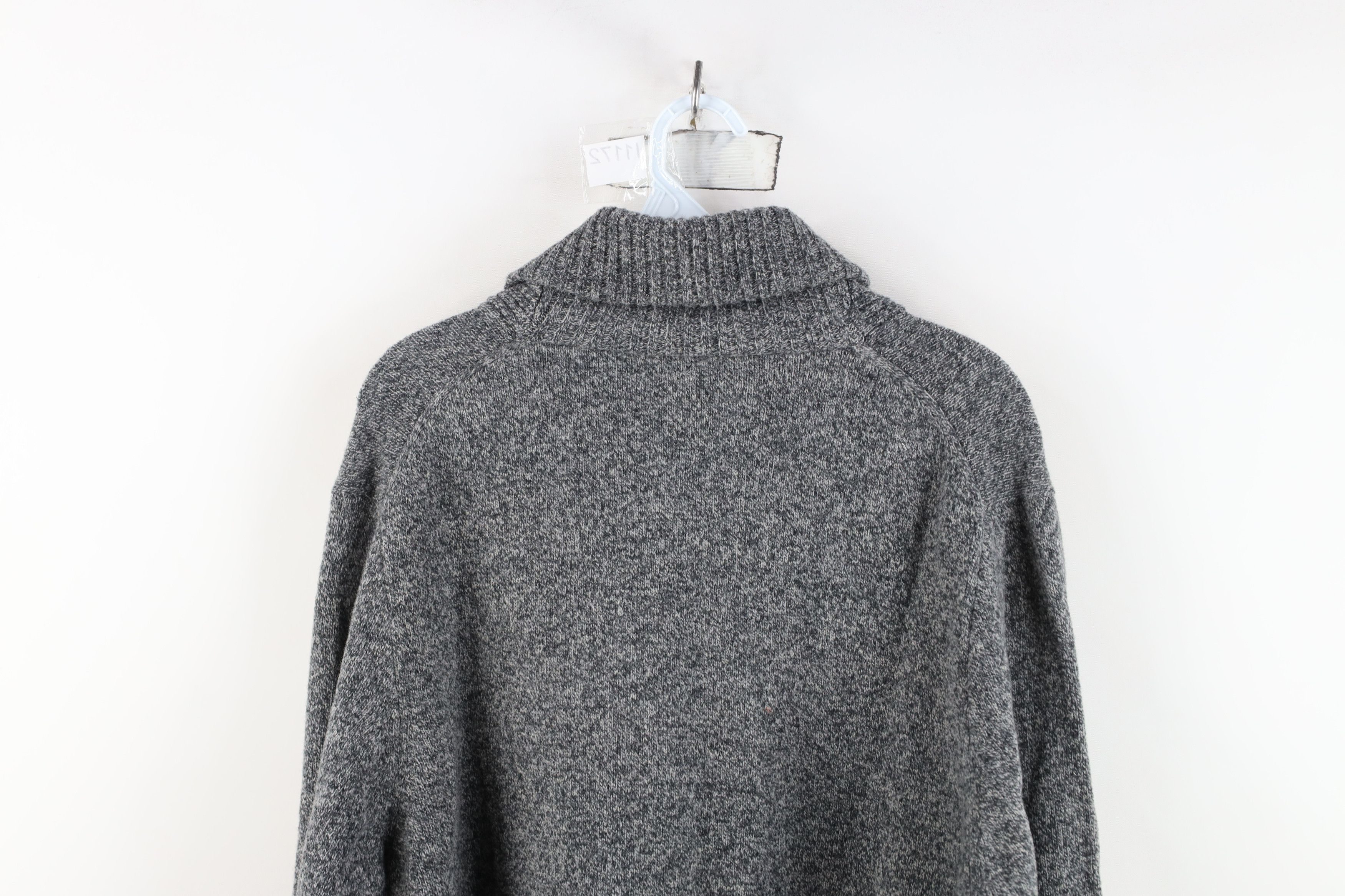 J.Crew J Crew Lambswool Knit Henley Shawl Sweater Heather Gray Size US L / EU 52-54 / 3 - 9 Thumbnail