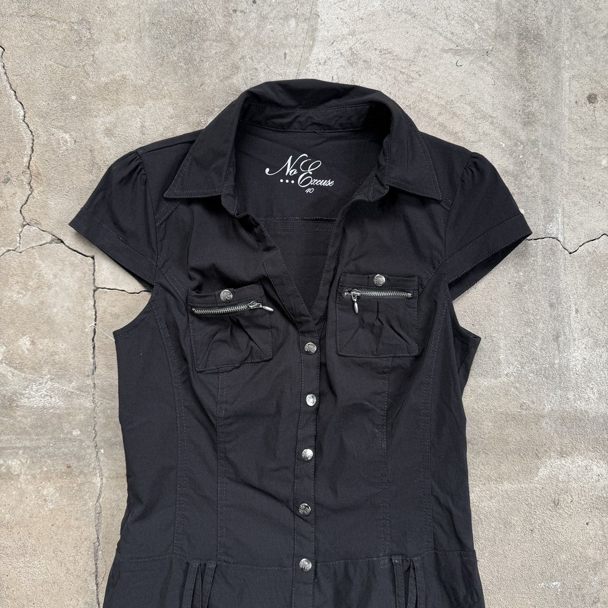 Other Vintage 00's No Excuse Stretch Black Mini Dress Size S / US 4 / IT 40 - 3 Thumbnail