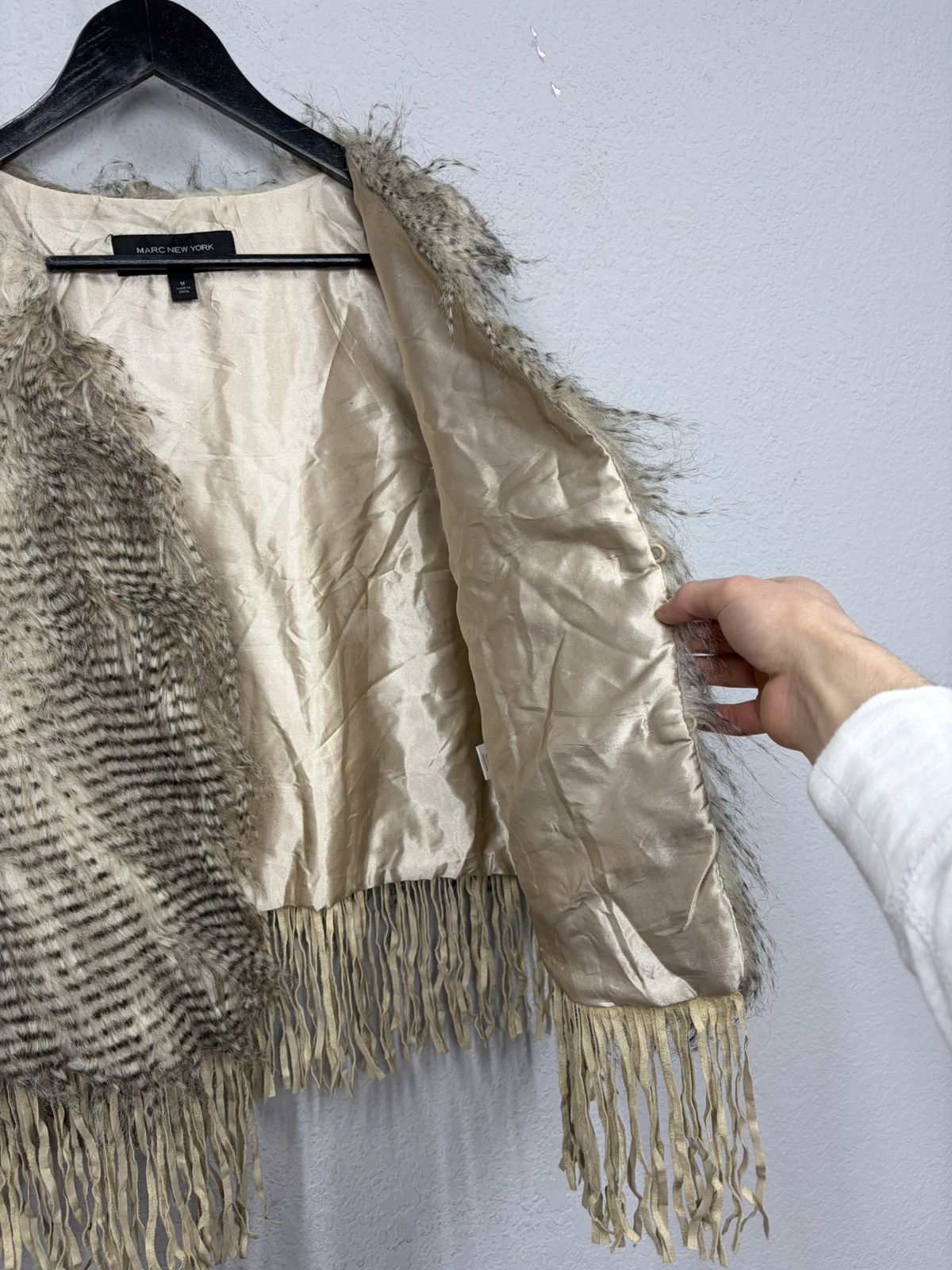 Le Grande Bleu (L.G.B.) Fur Vest with Fringe LGB Rick Owens Y2K Archive Aesthetic Size US M / EU 48-50 / 2 - 14 Thumbnail