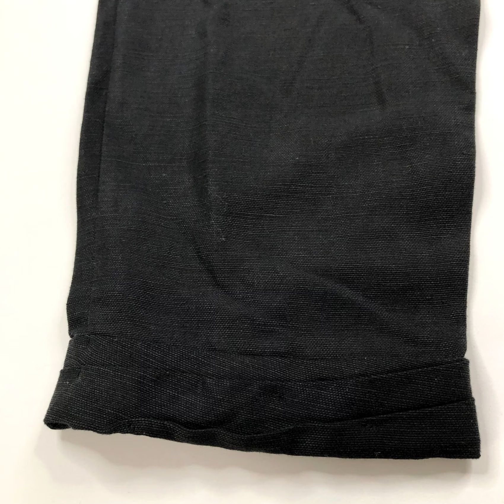 Aritzia Aritzia Wilfred Allant Linen Pants Black Mid Rise 00 28W 22L Front Pockets Flat Front Casual Modern Straight Womens Size 24" / US 00 / IT 34 - 2 Thumbnail